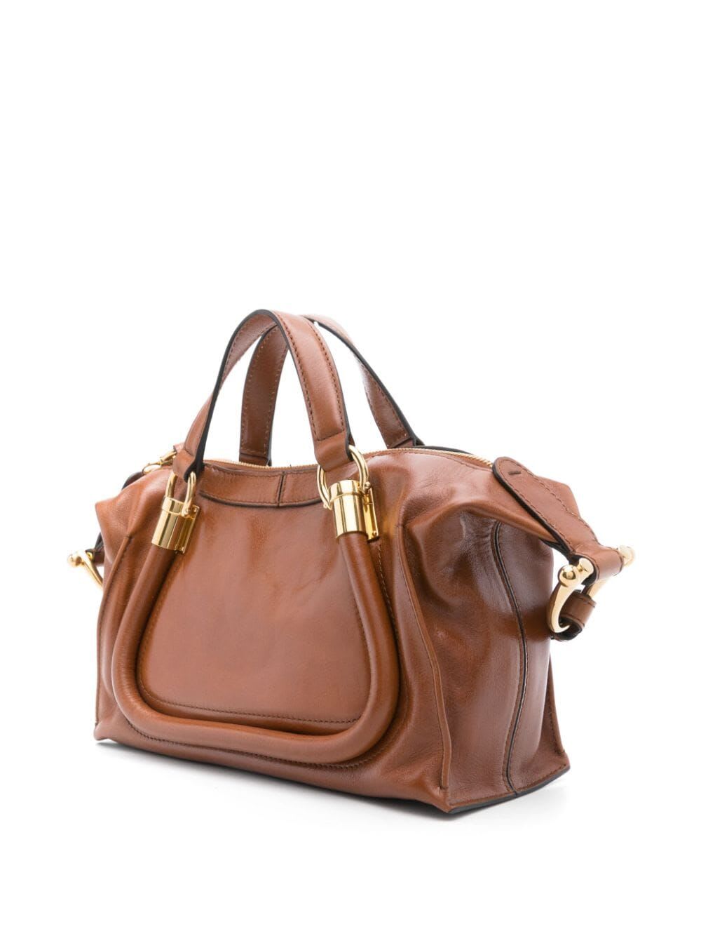 Shop Chloé Paraty 24 Shoulder Bag In M Clay Brown