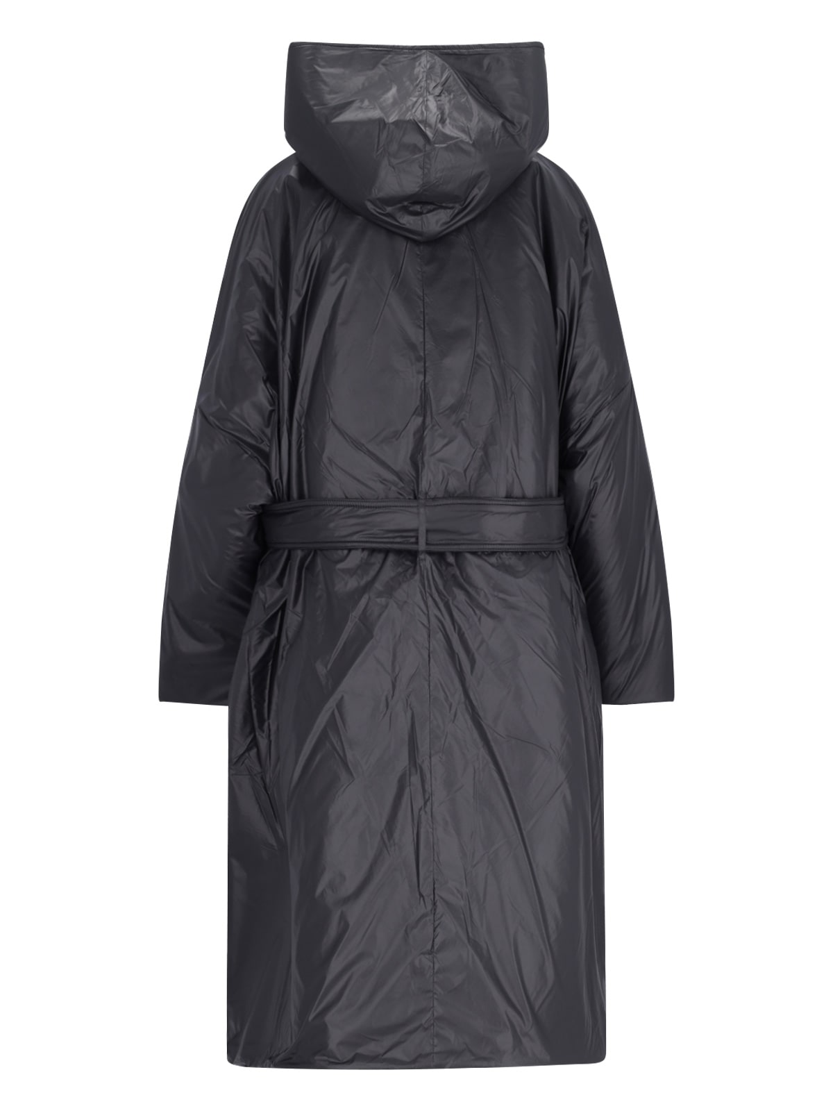 Shop Kimonorain Maxi Hooded Down Jacket In Black