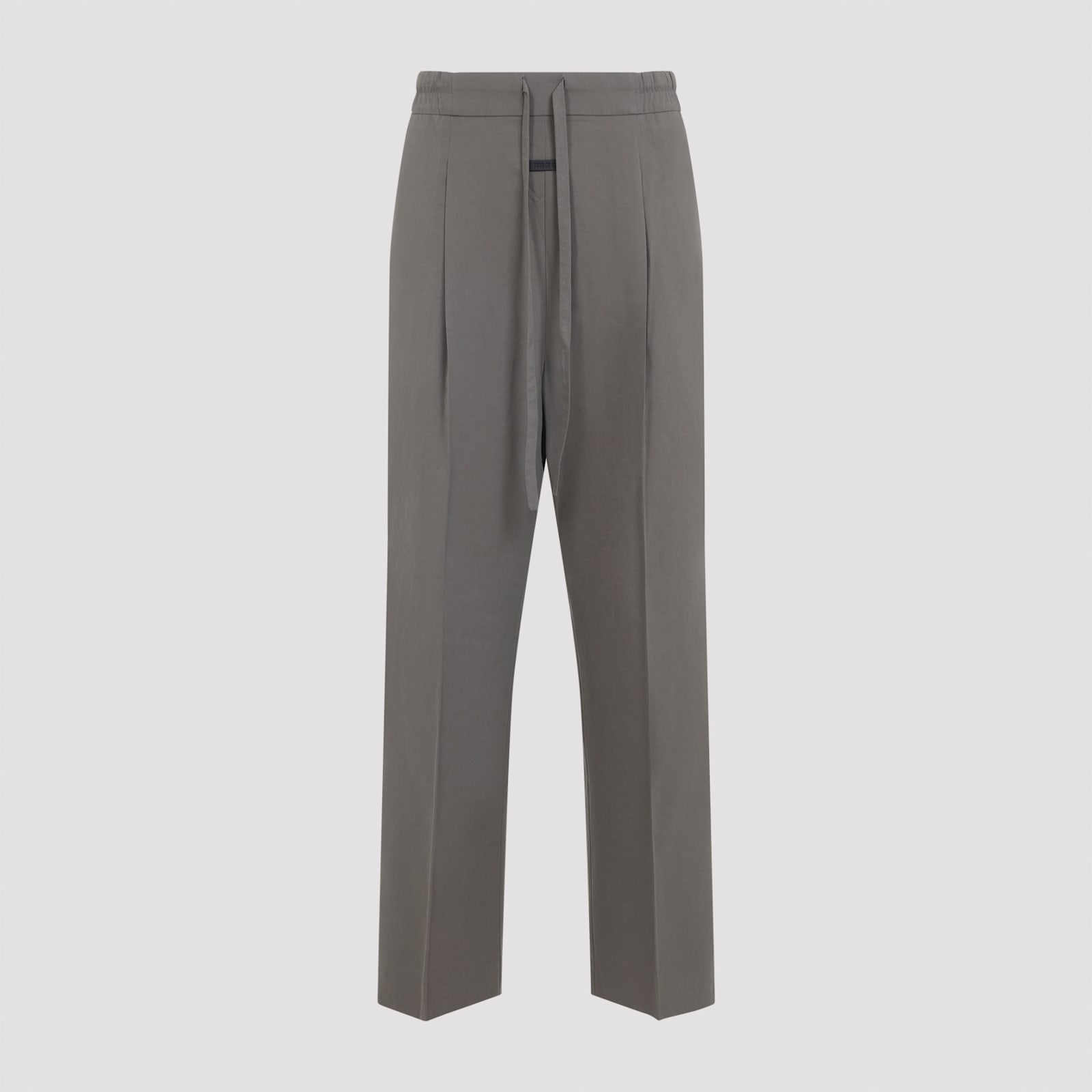 Fear Of God Straight Leg Pants Drawstring Waist In Gray