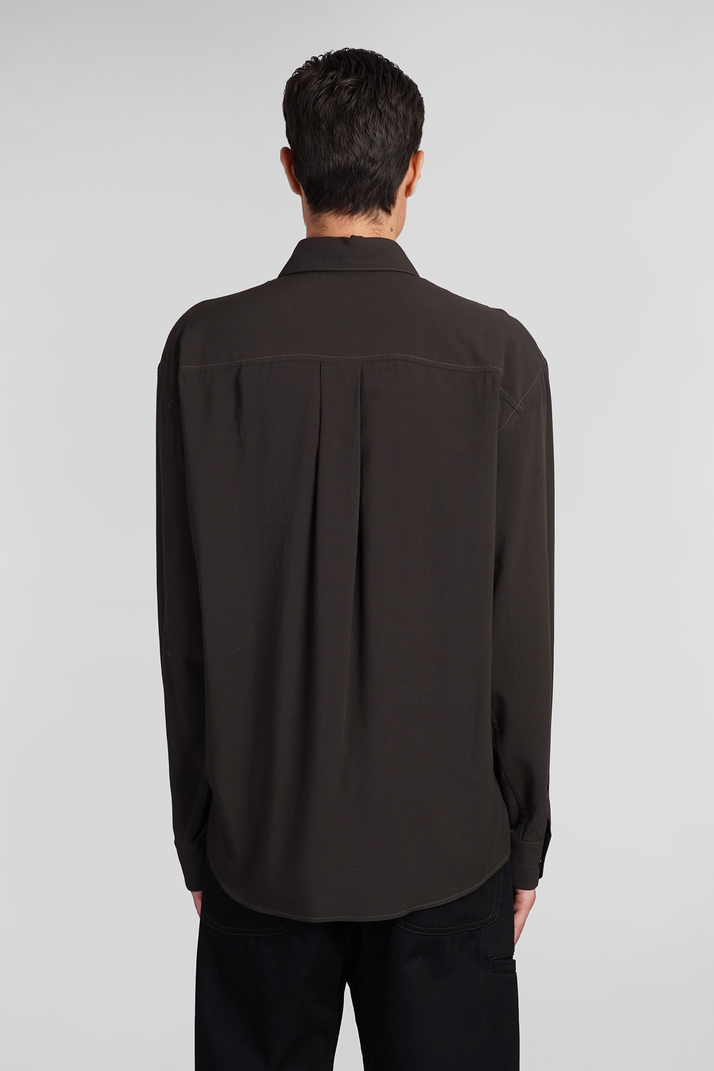 Lemaire Loop Shirt In Brown