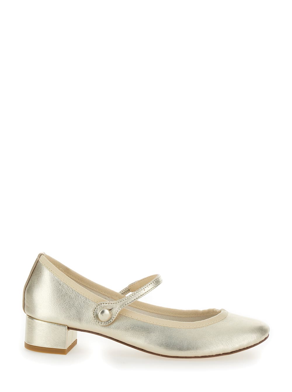 Shop Repetto Rose Maryjane In Metallic