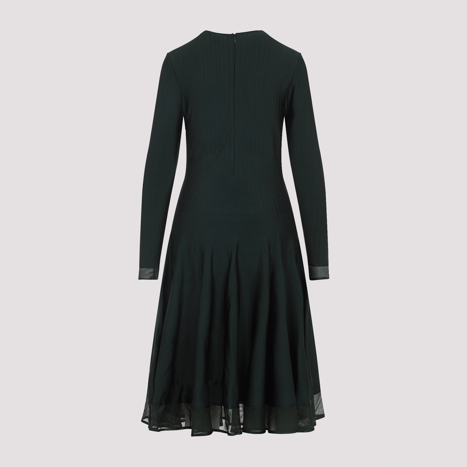 Ralph Lauren Crewneck Long-sleeve Jumper Day Dress In Green