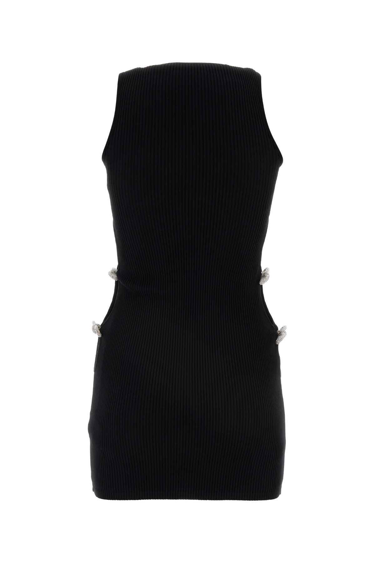 Mach &amp; Mach Black Viscose Blend Mini Dress