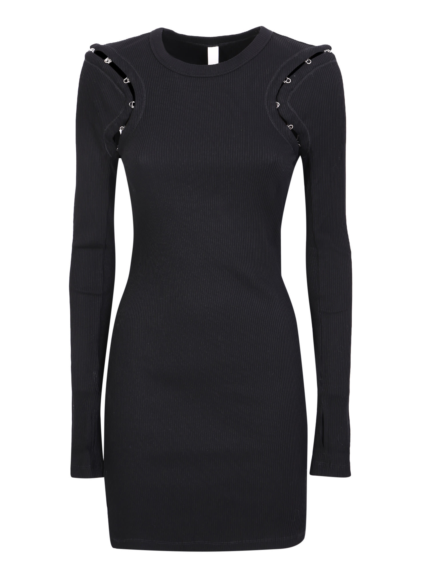 Shop Dion Lee Detachable Sleeves Dress In Black