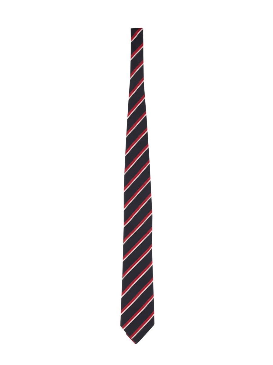 Shop Zegna Silk Jacquard Tie In Multicolour