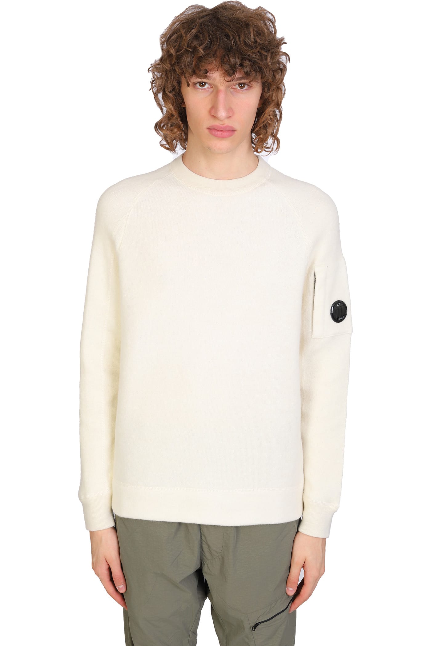 C.P. Company Knitwear In White Synthetic Fibers