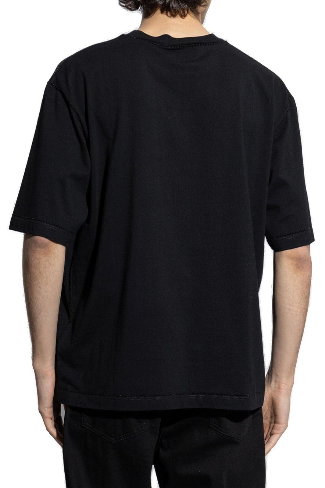 DSQUARED2 DSQUARED2 T-SHIRT WITH SHIMMERING CRYSTALS