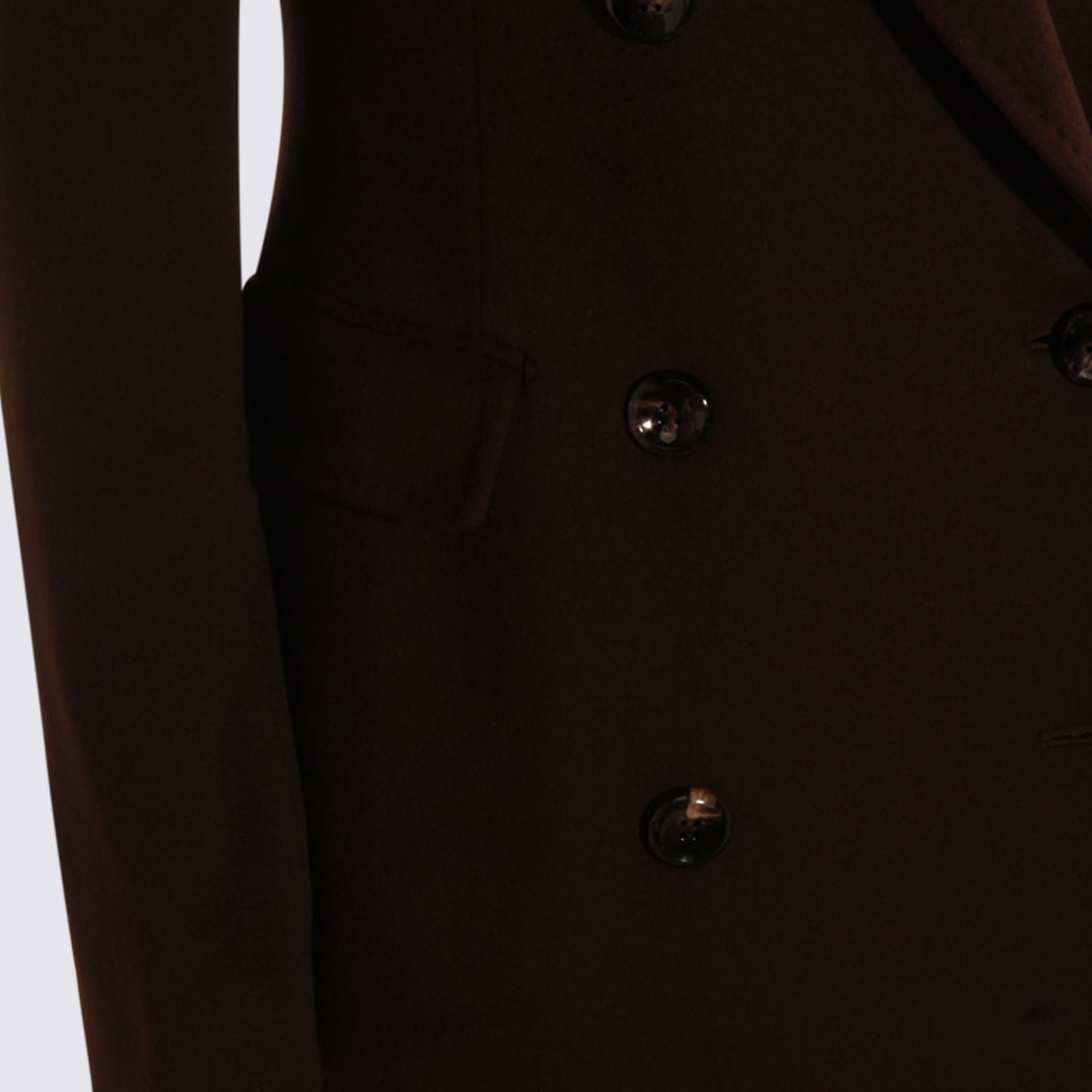 Tagliatore Double-breasted Cashmere Coat In Black
