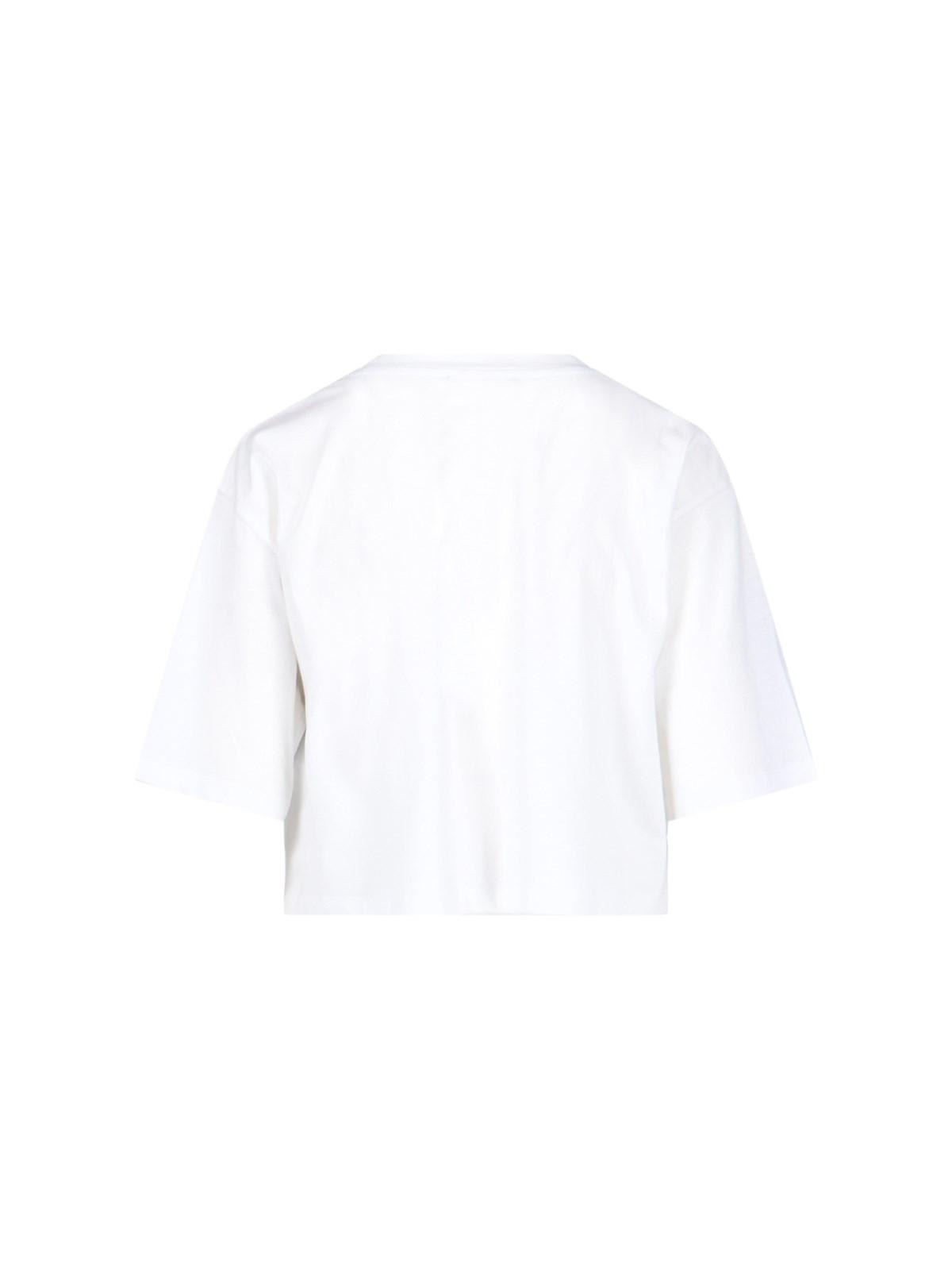 Shop Balmain Logo Crop T-shirt