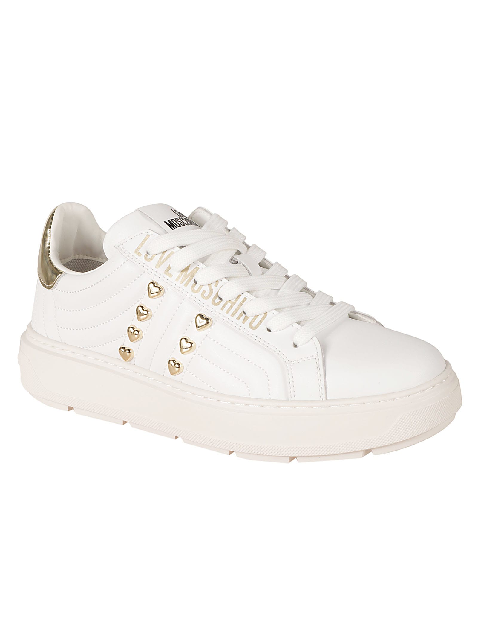 Shop Love Moschino Bold40 Sneakers In White