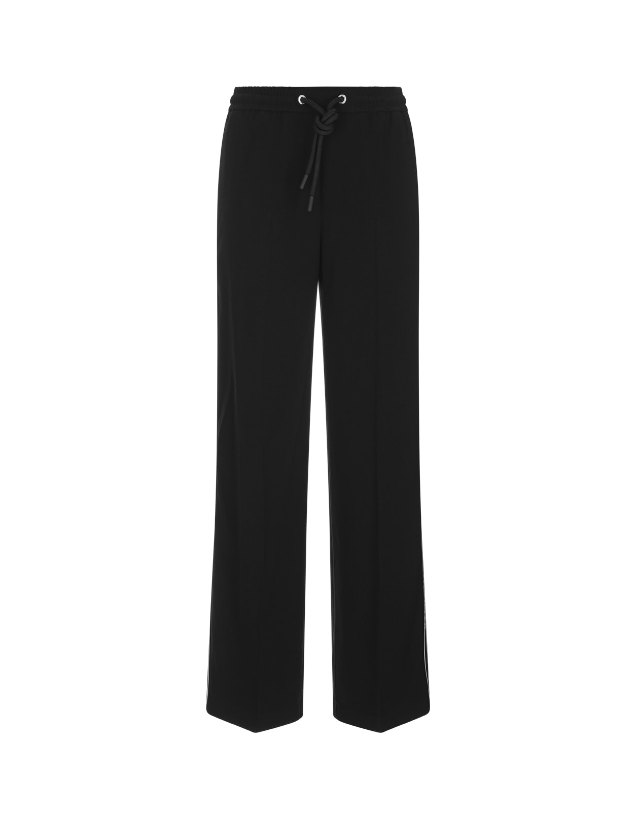 Moncler Black Satin Sports Trousers