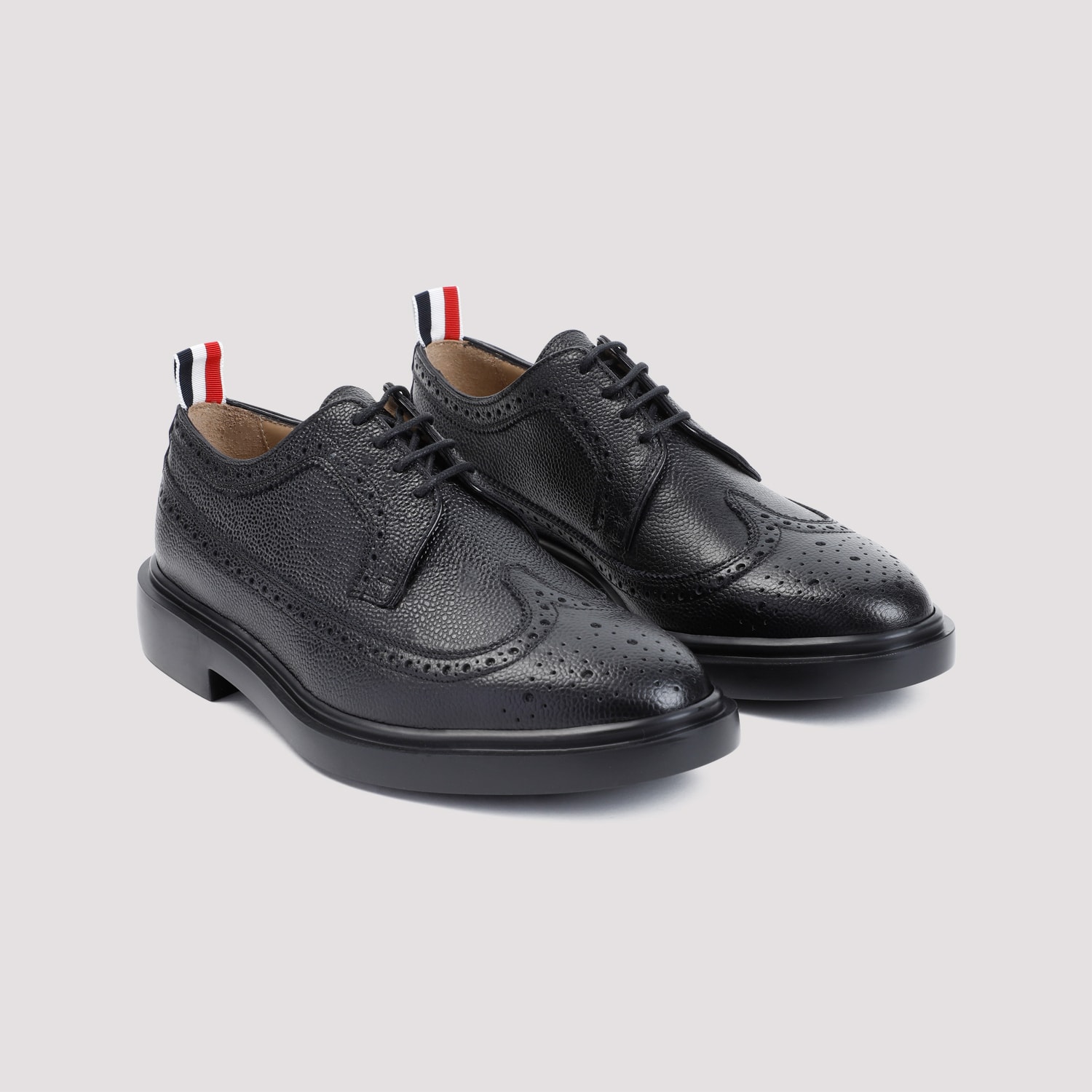 Shop Thom Browne Longwing Brogues In Black