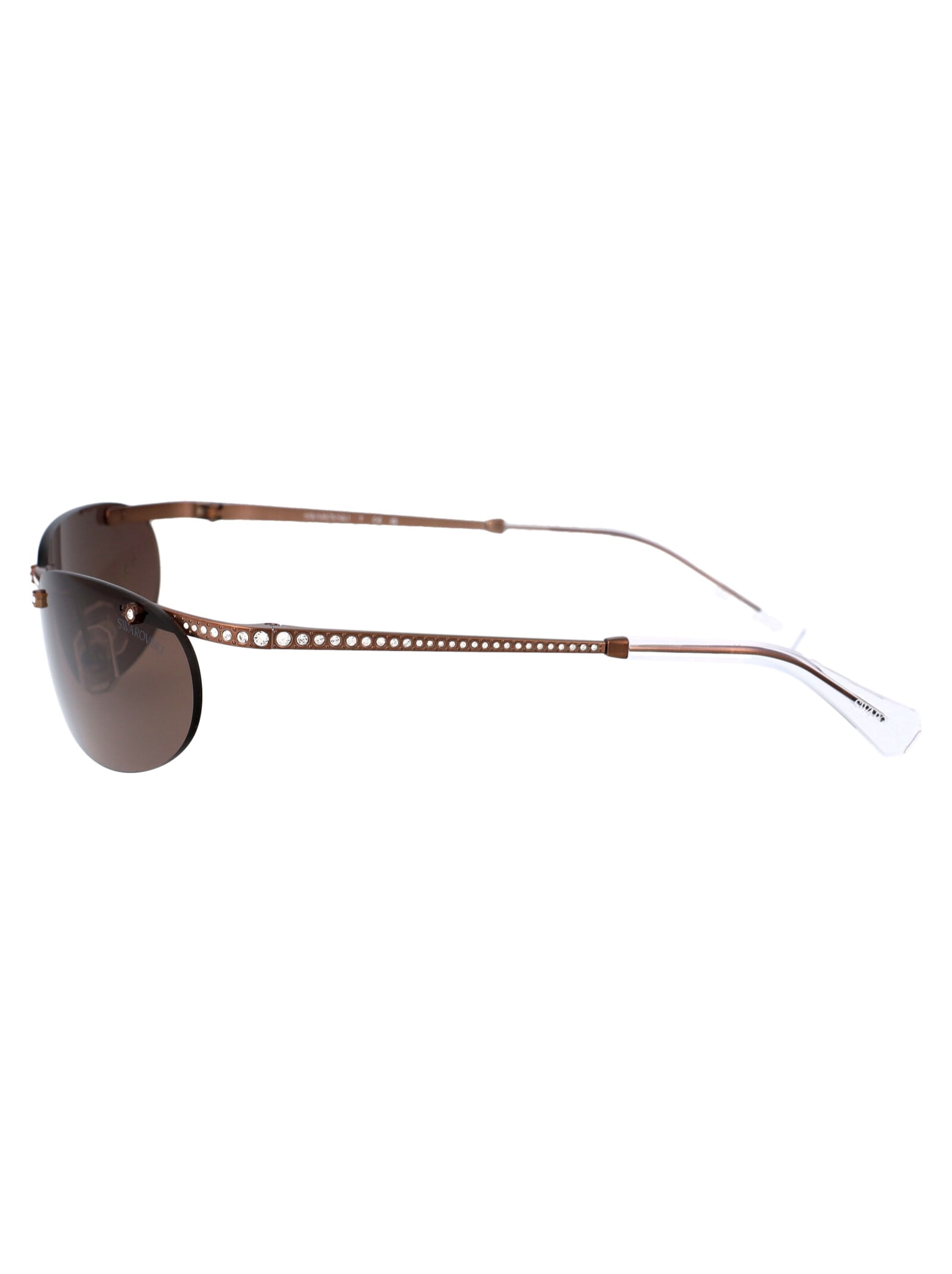 Shop Swarovski 0sk7019 Sunglasses In 400273 Matte Brown