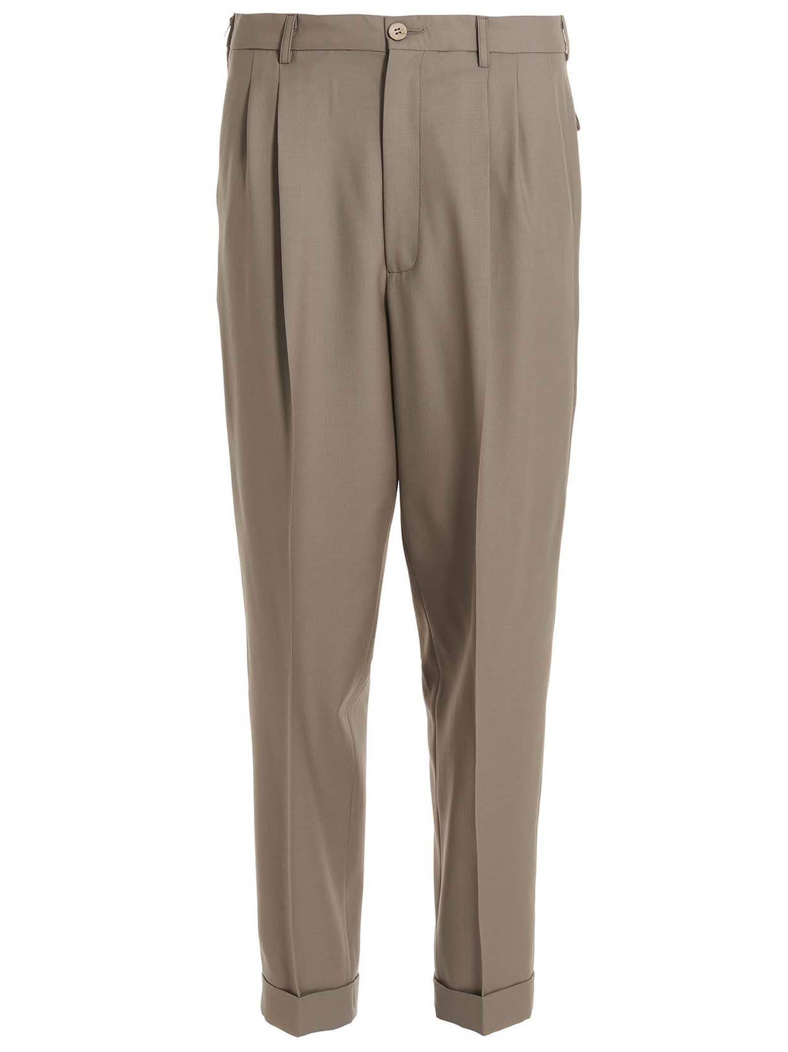 Magliano Classic Double Pleated Pants In Beige | ModeSens