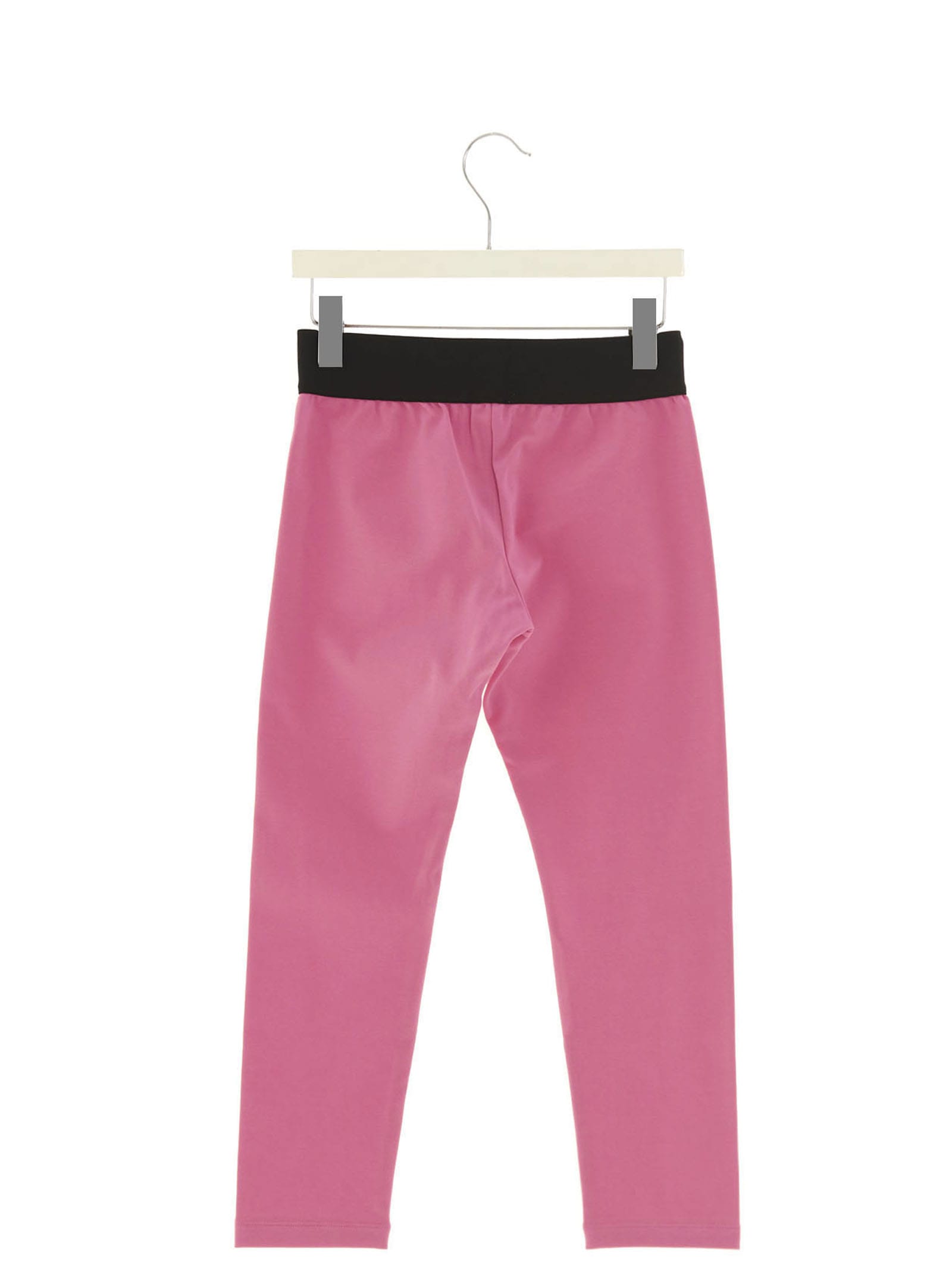 Shop Dolce & Gabbana Logo Elastic Leggings In Rosa