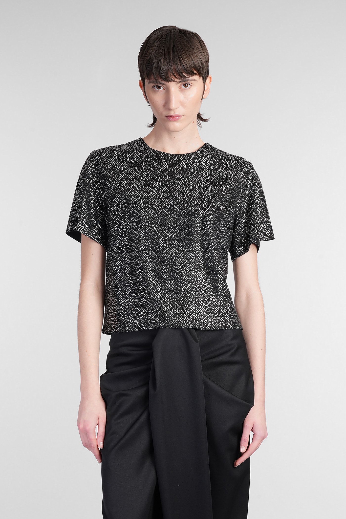 Shop Giuseppe Di Morabito T-shirt In Black Viscose