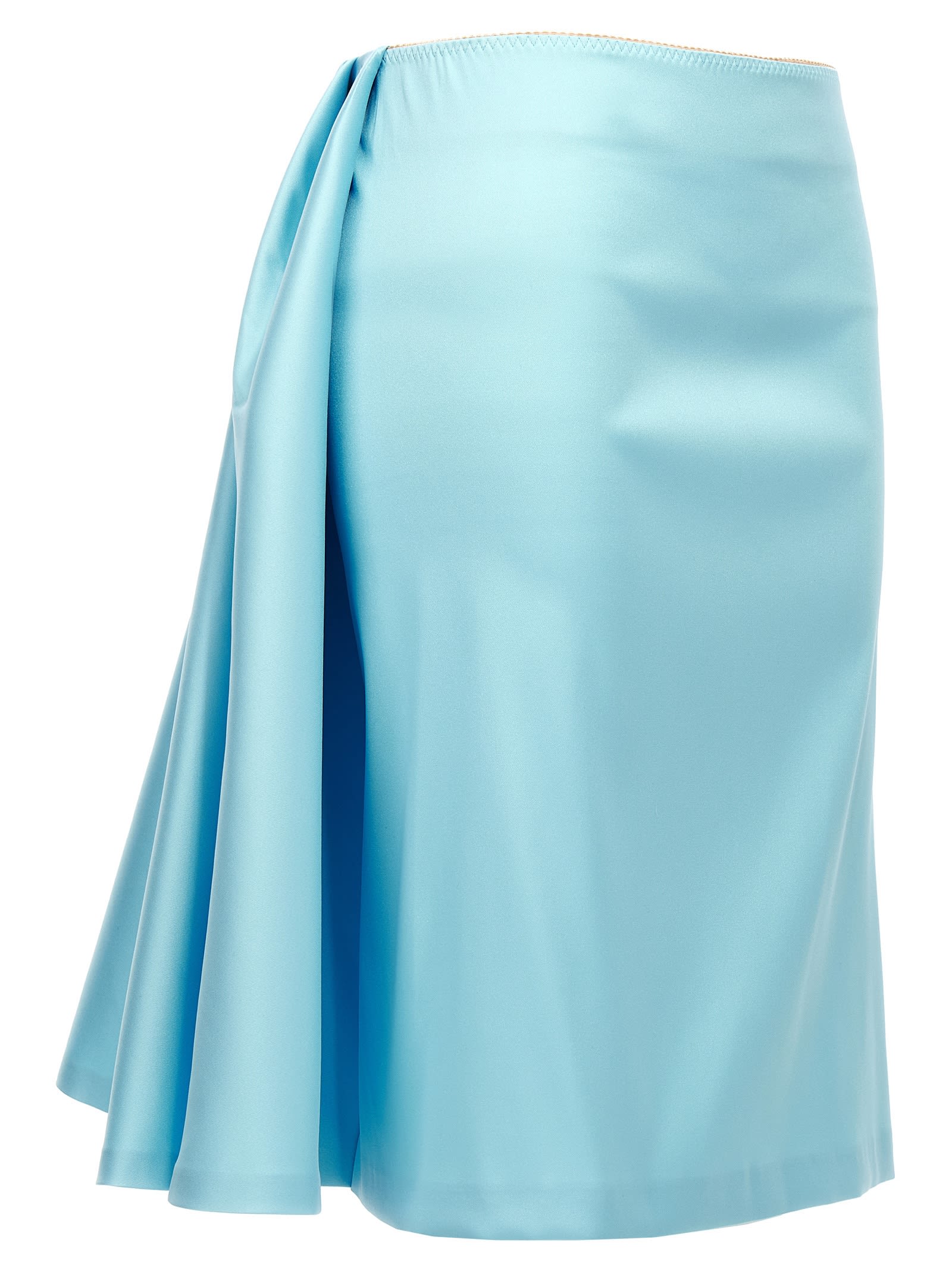 Sportmax Beira Bustled Skirt In Light Blue