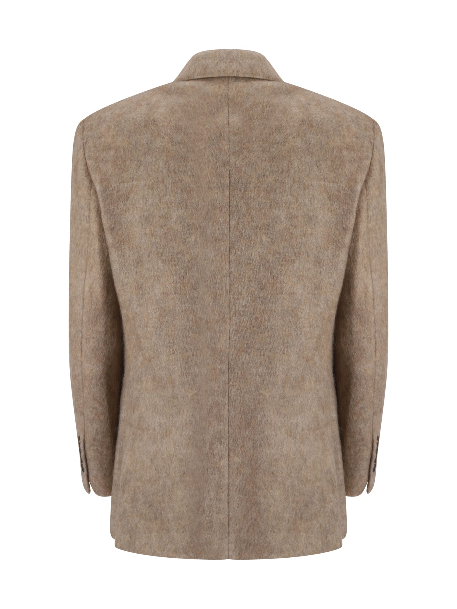 Shop Brunello Cucinelli Blazer Jacket In Brown Caldo+ciottolo