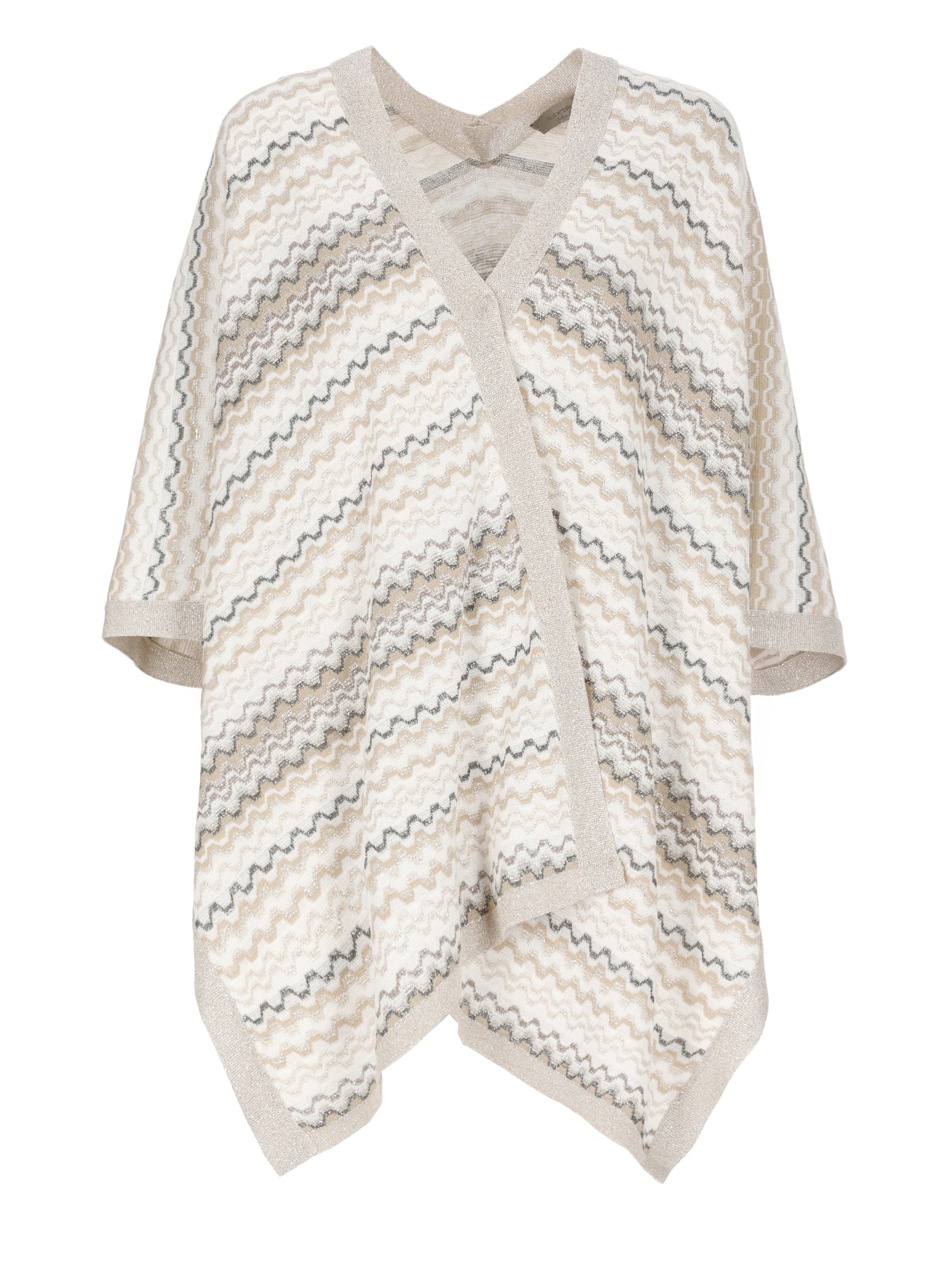 D. Exterior Poncho With Lurex Details