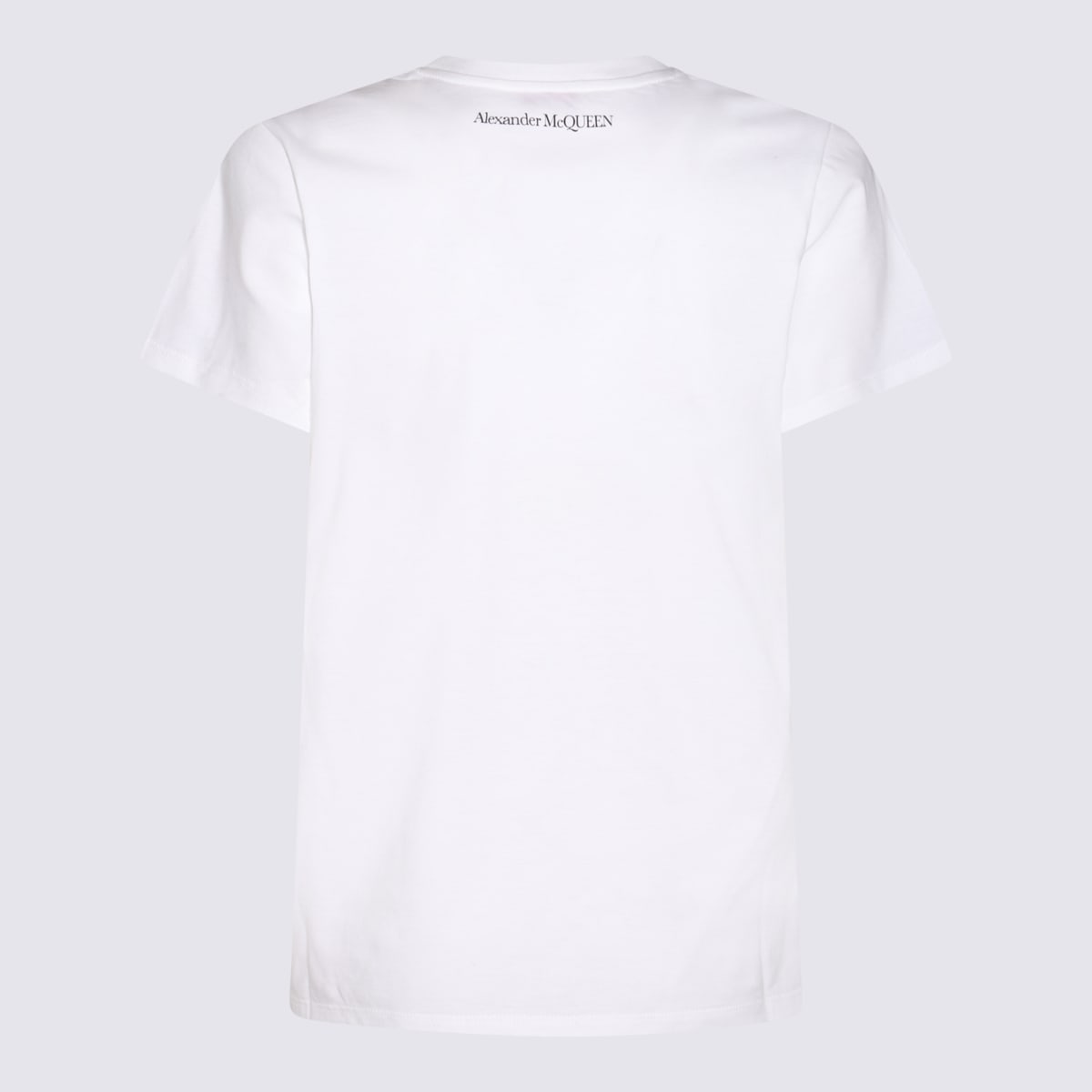 Shop Alexander Mcqueen White Multicolour Cotton T-shirt In Solarised Flower