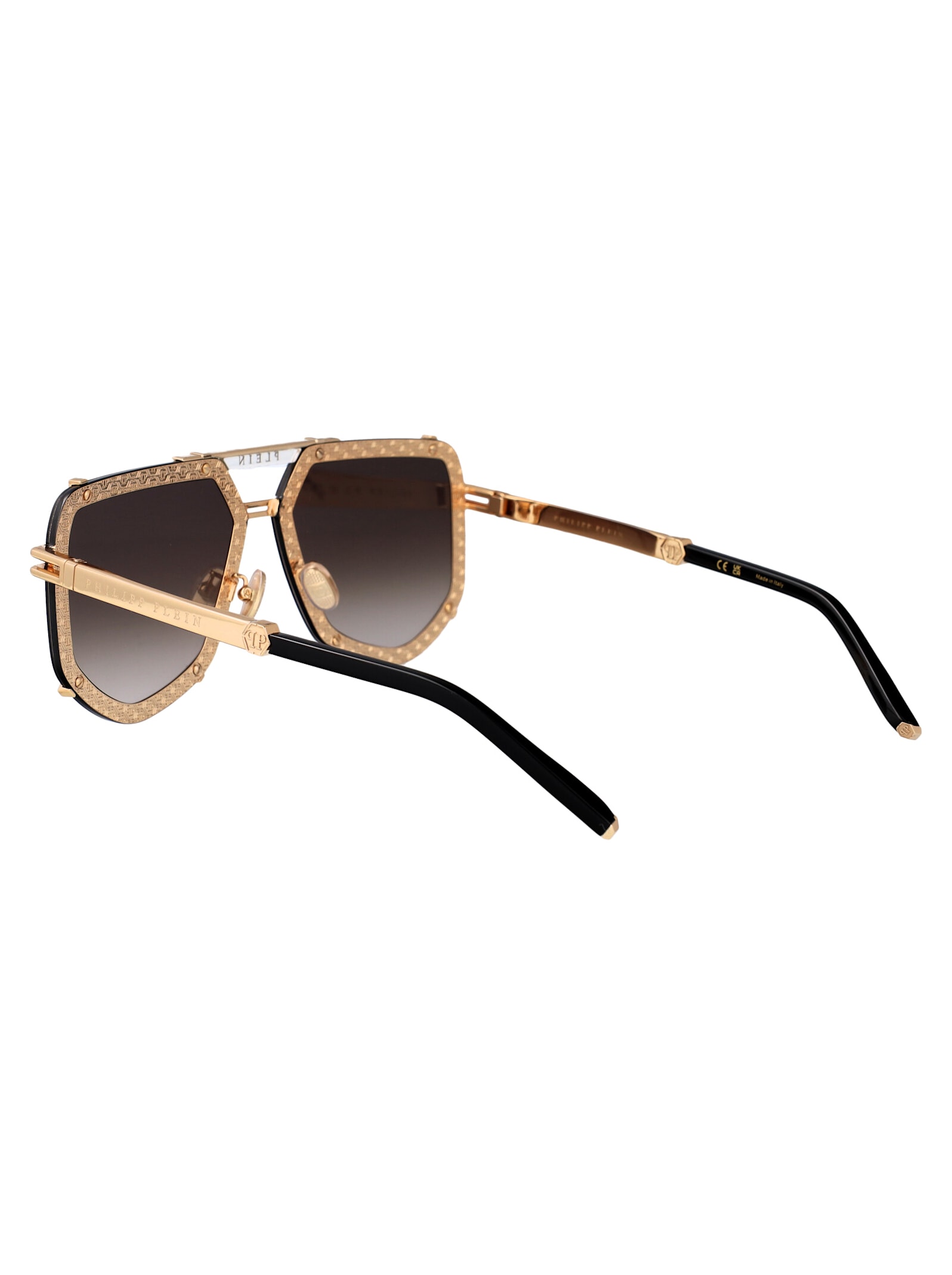 Philipp Plein Plein Legacy Sunglasses In Gold Brown