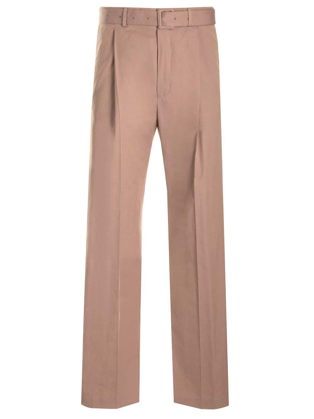 Straight Trousers With Belt