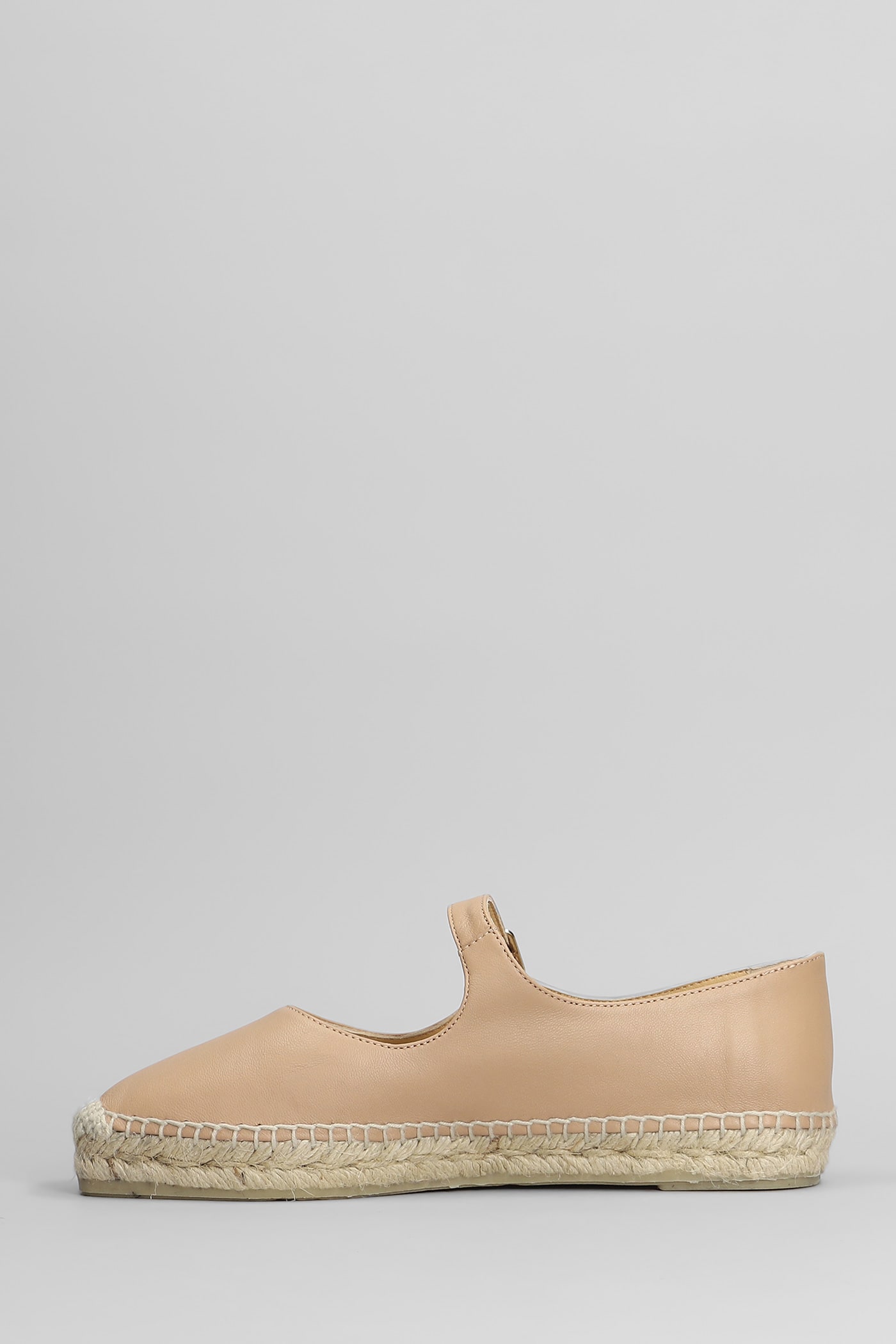 Castaã±er Pepa Leather Espadrilles In Powder