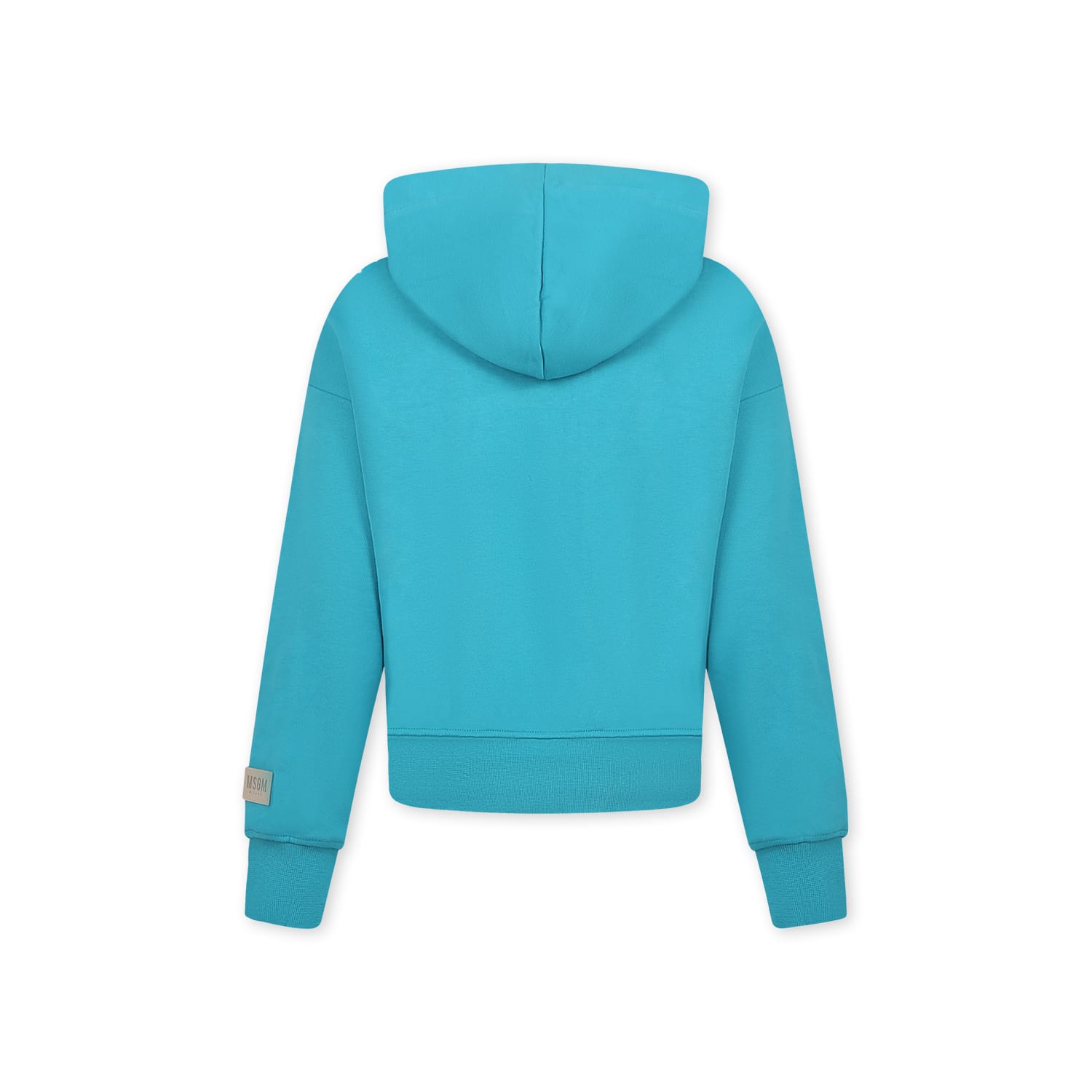 Msgm Green Sweatshirt For Kids With Logo In Green