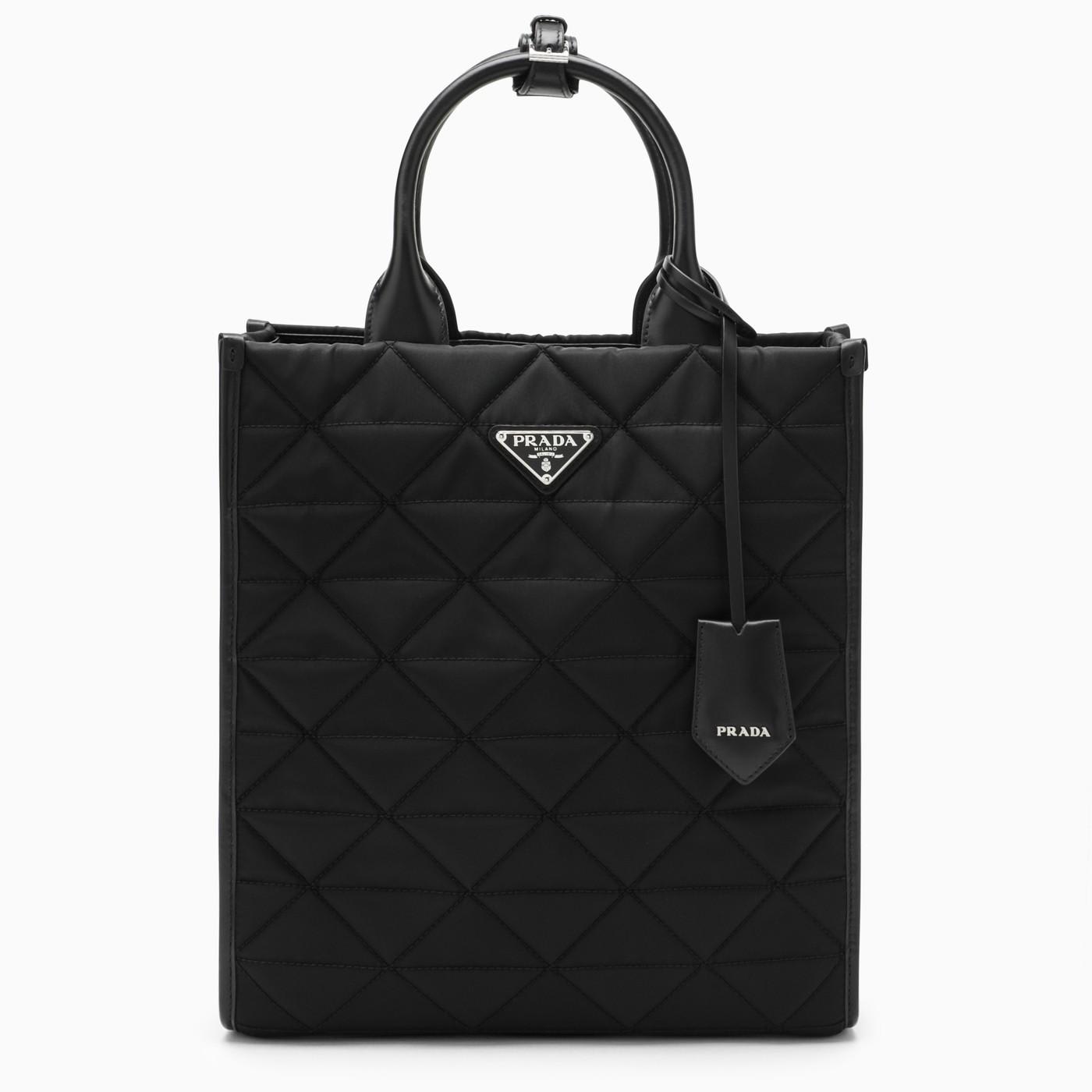 Prada Black Re-nylon Tote Bag In Nero