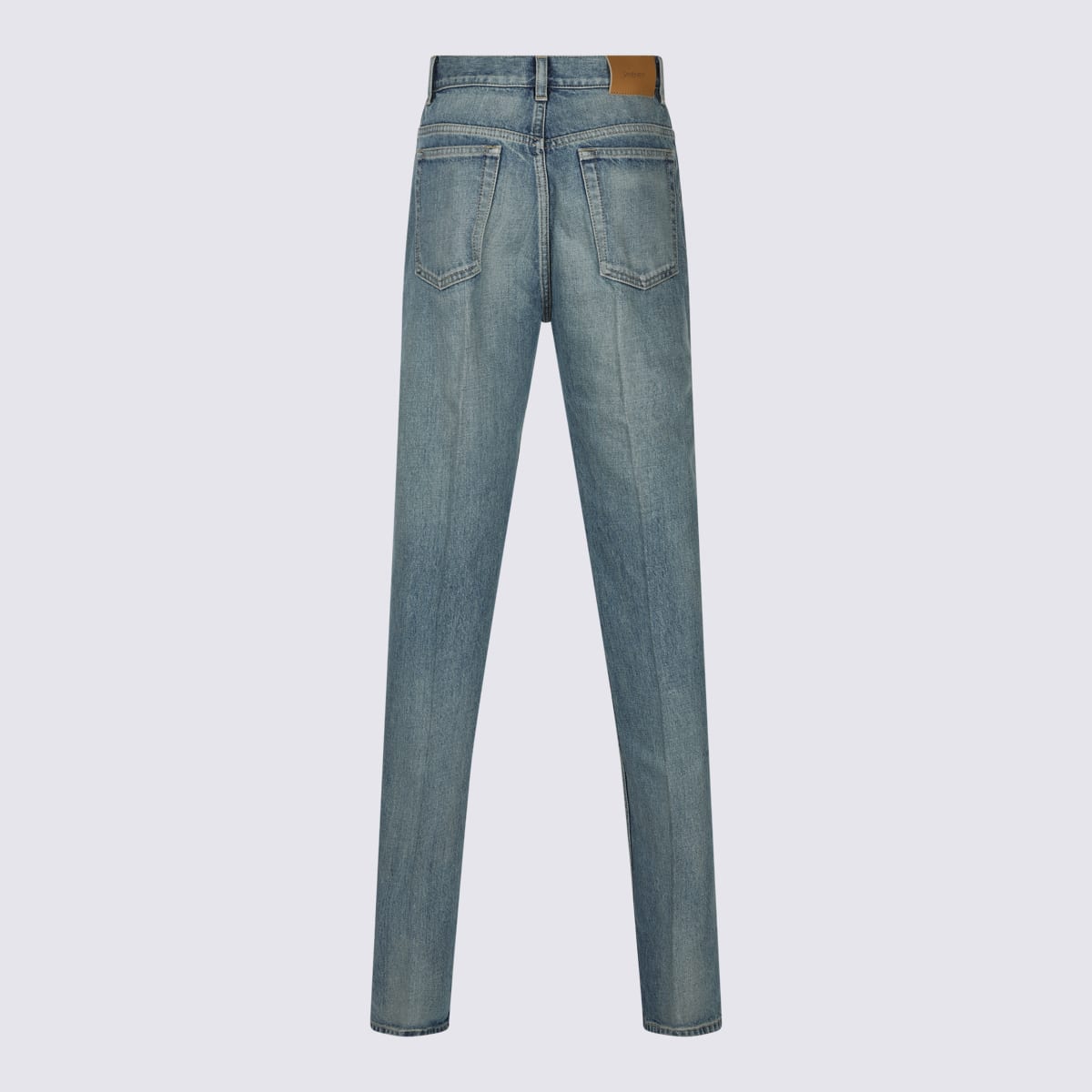 Saint Laurent Blue Cotton Jeans In Benjaminblue
