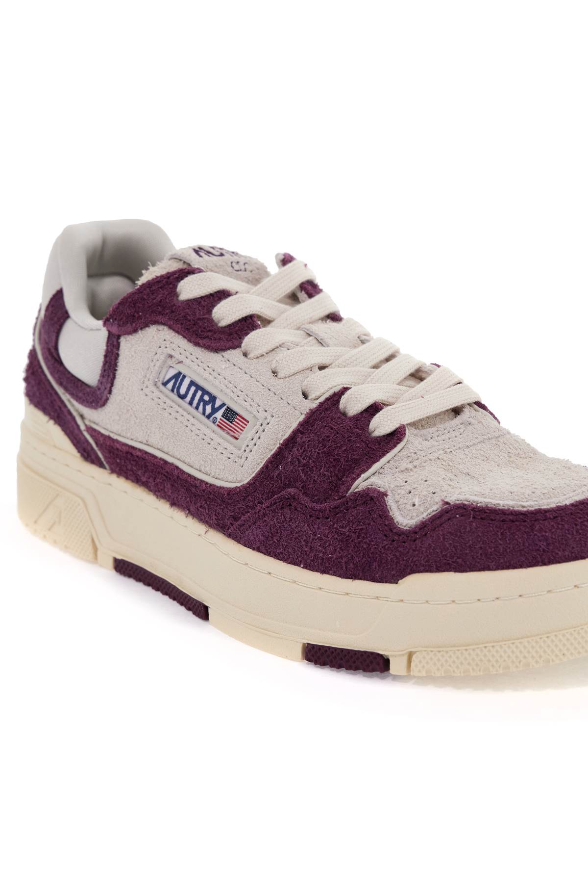 Autry Suede Clc Sne In Cream Barolo (purple)
