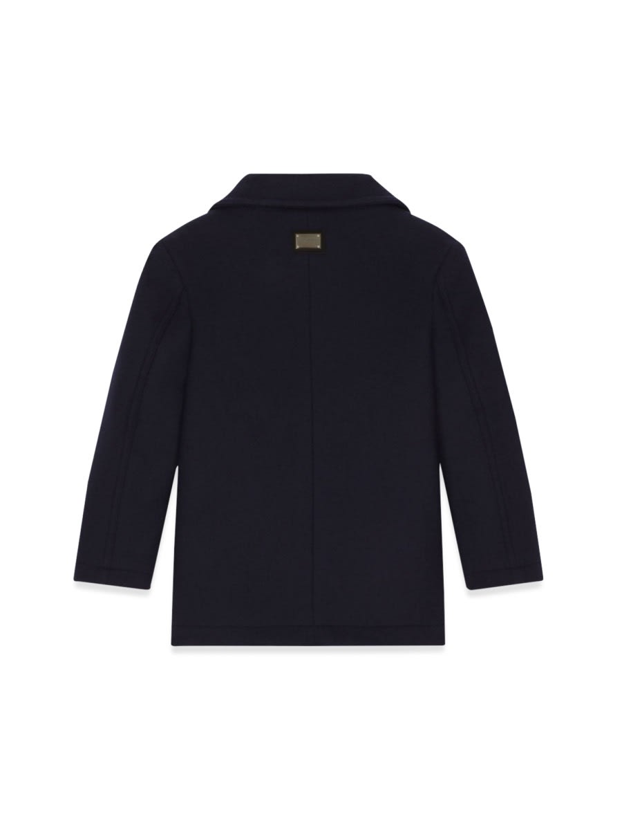 Shop Dolce & Gabbana Double-breasted P-coat In Blue