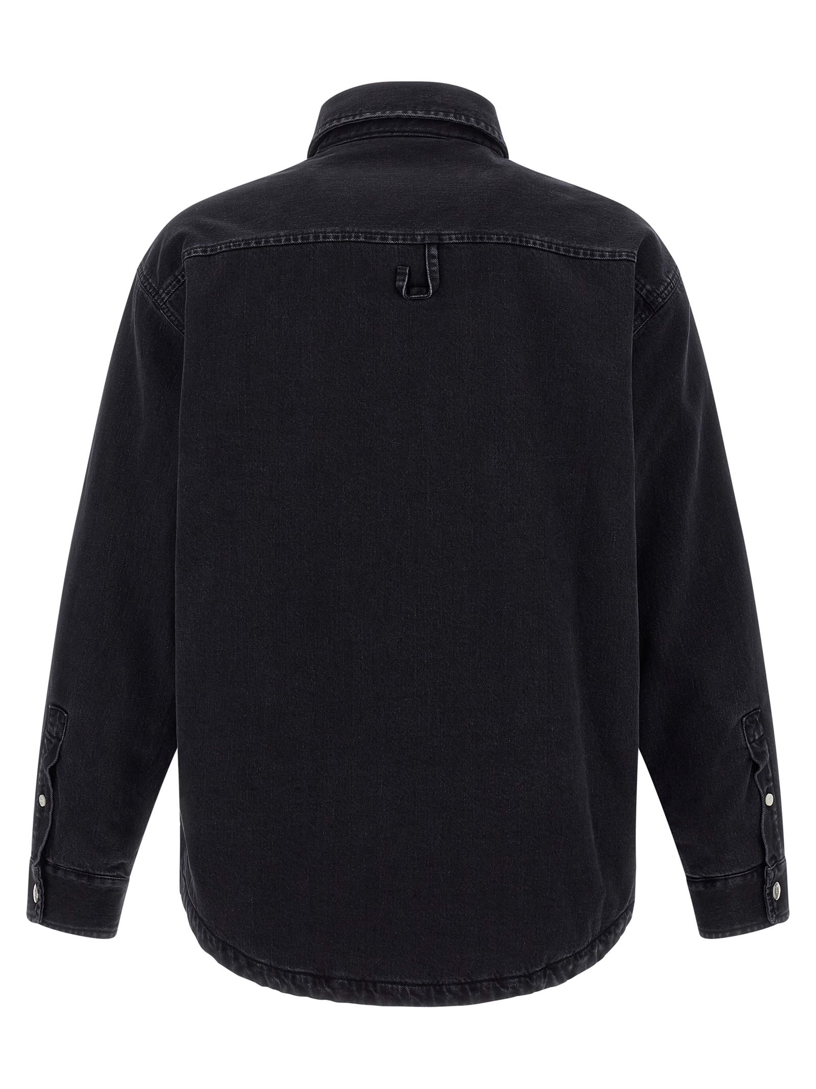 Jacquemus La Chemise Boulanger Quilted Denim Jacket In Black