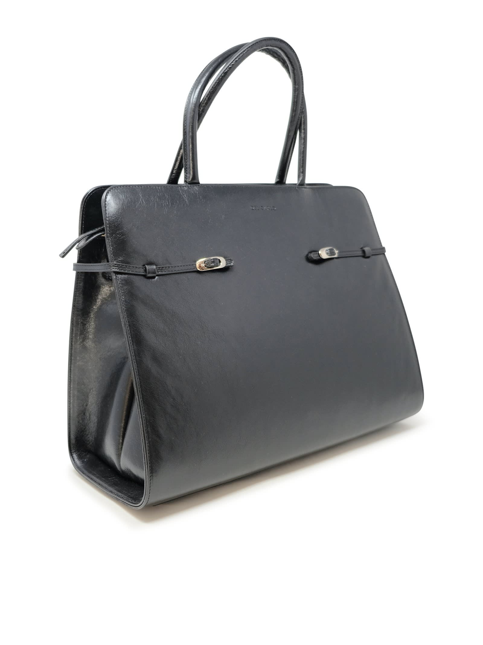 Shop Del Carlo Roberto  Black Leather Bag