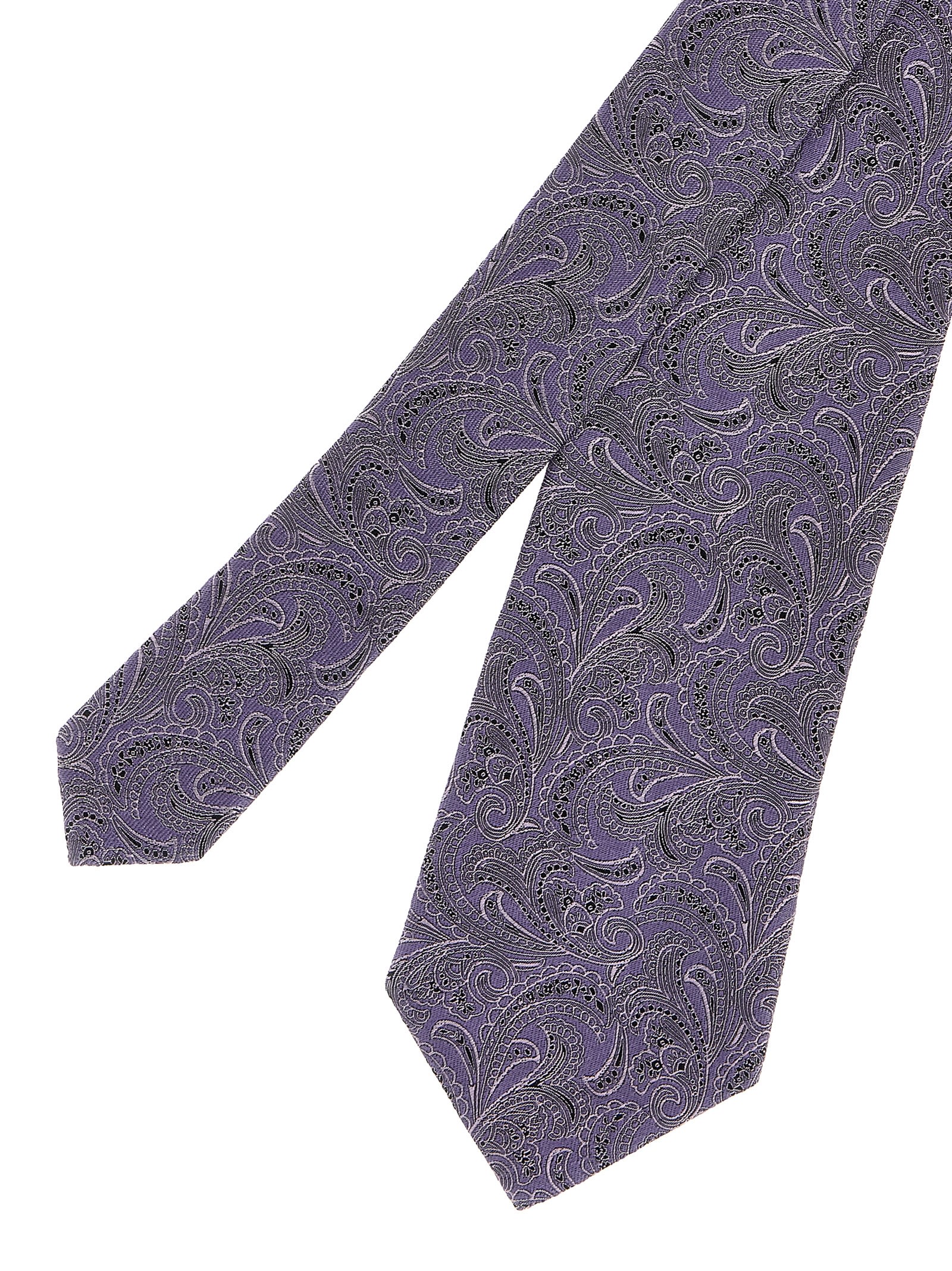 Shop Brunello Cucinelli Paisley Tie In Purple