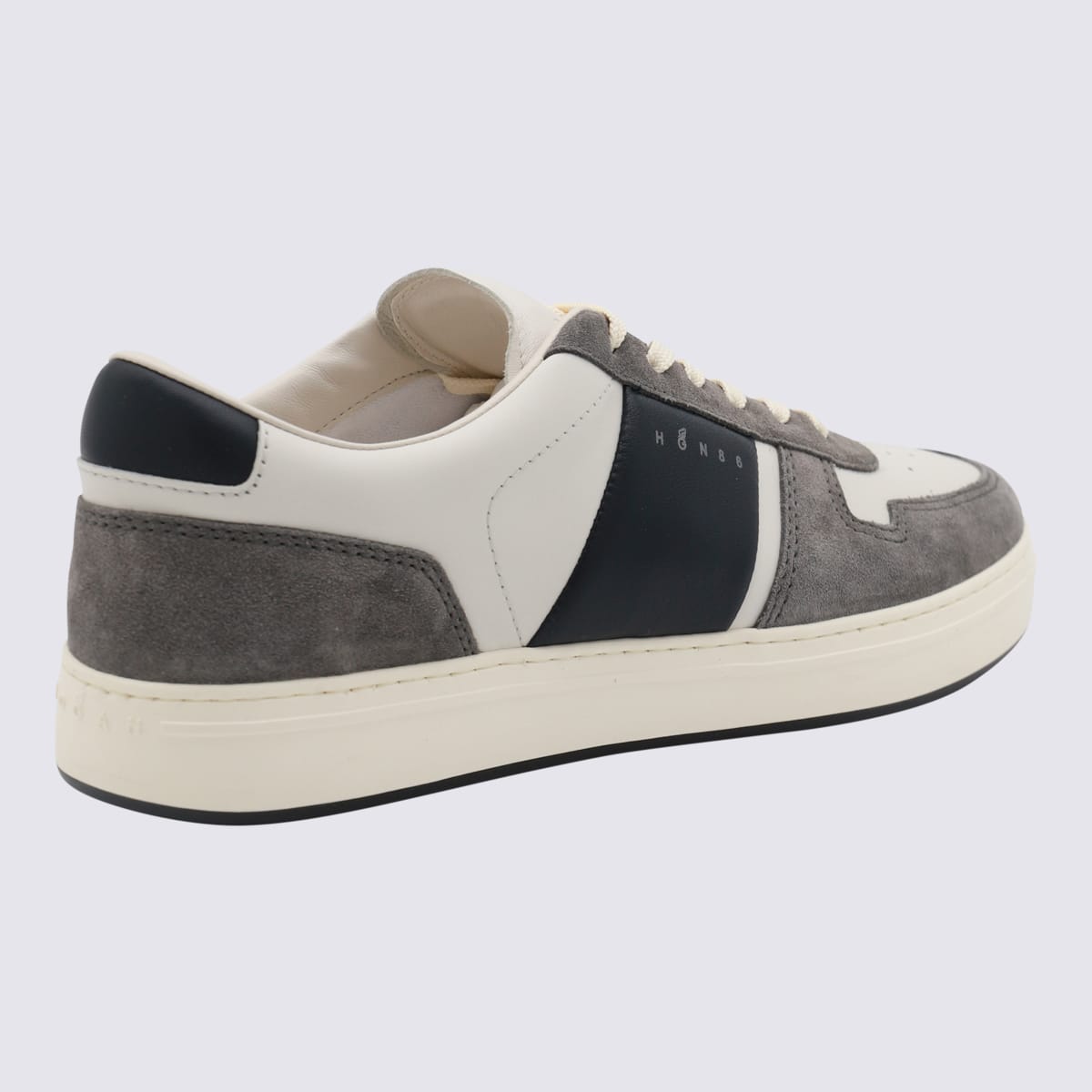 Hogan Smooth And Suede Leather H-tv Sneakers. In White