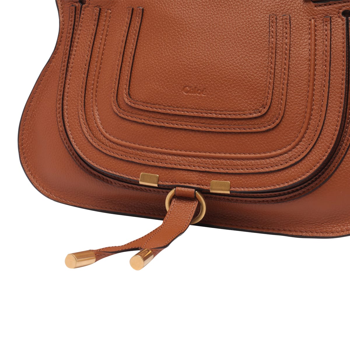 Shop Chloé Small Marcie Crossbody Bag In Brown