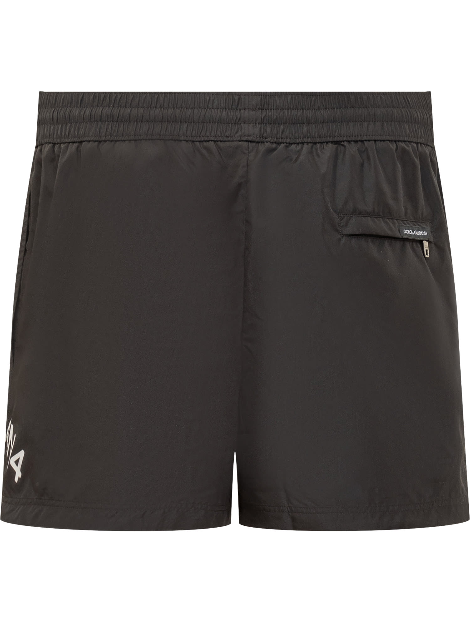 Shop Dolce & Gabbana Stile Beach Boxer Shorts In Nero