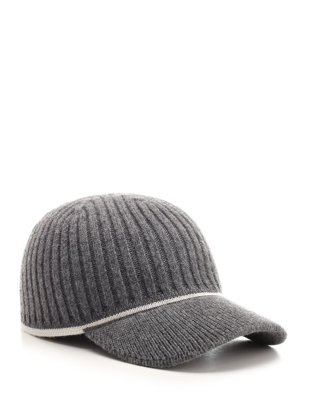 Shop Brunello Cucinelli Cashmere Baseball Hat In Grey