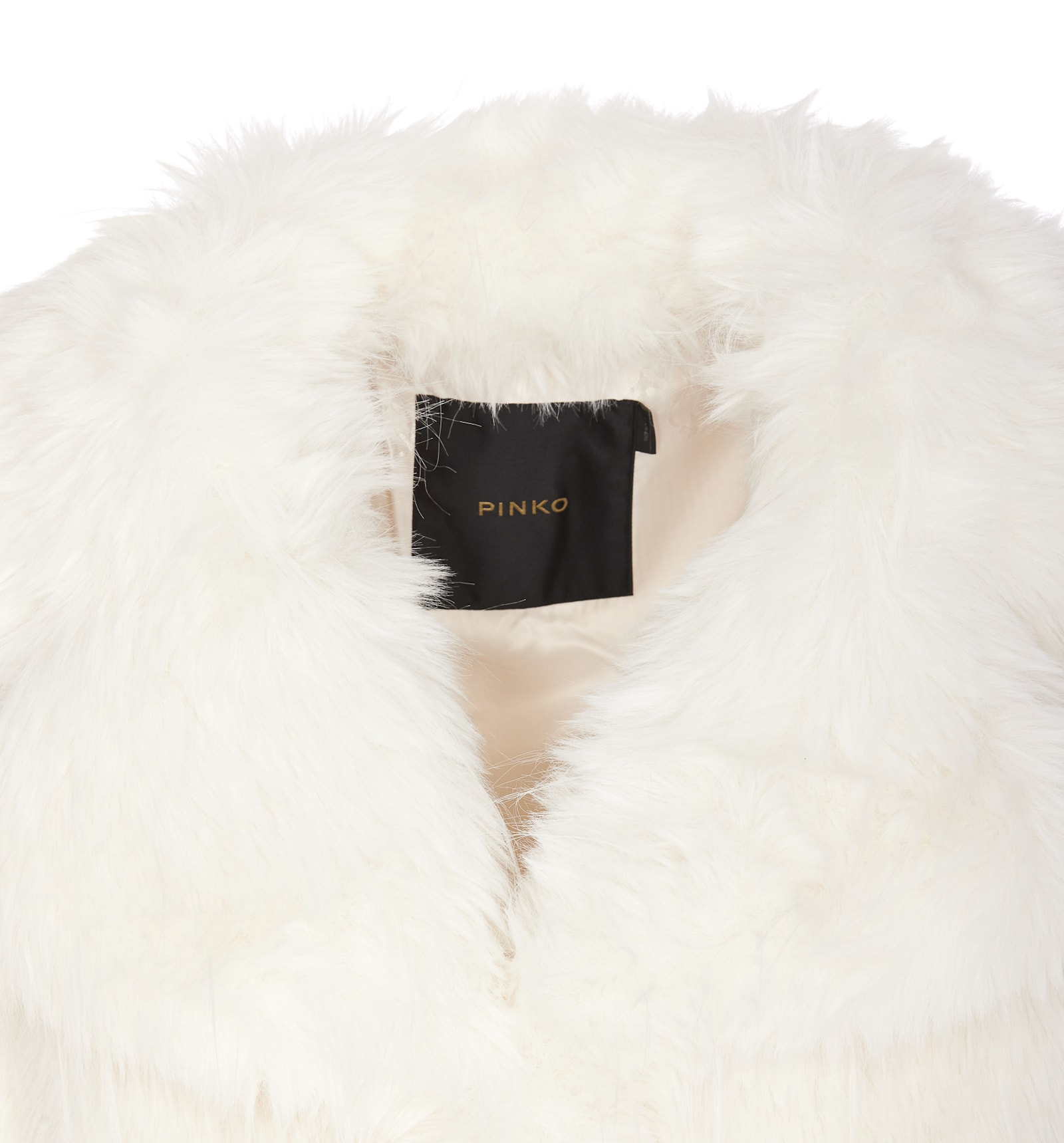 Shop Pinko Novaro Fake Fur Jacket In White