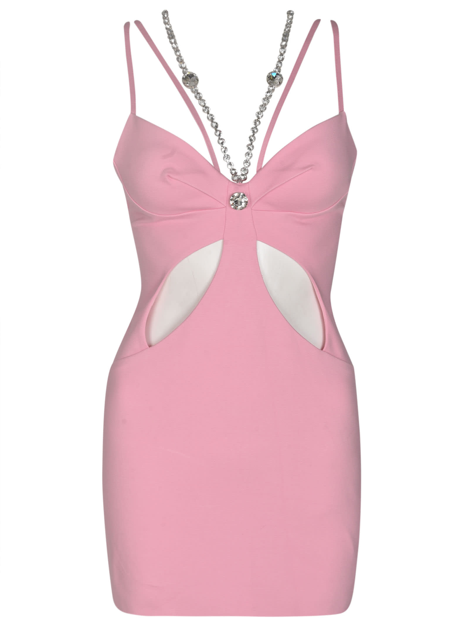Shop Area Butterfly Cut-out Detail Dress In Pale Pink