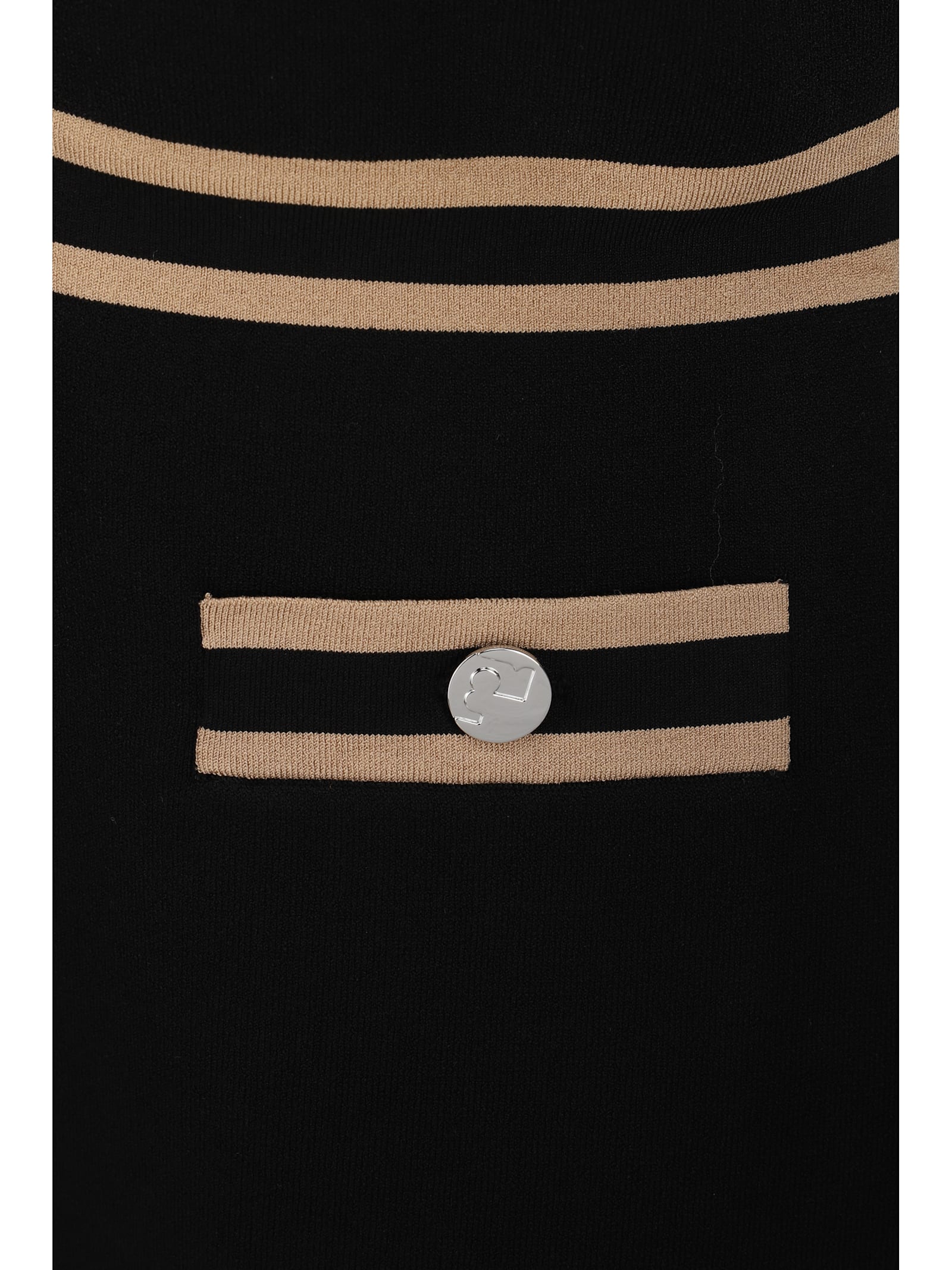 Shop Tory Burch Kendra Dress In Black / Camel