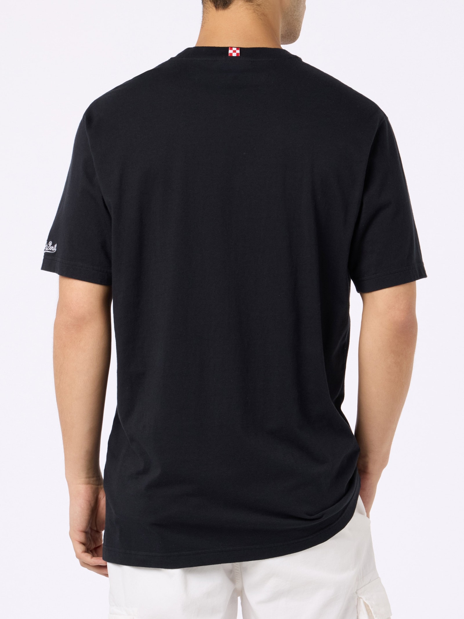 Mc2 Saint Barth T-shirt Classic Non Ci Resta Che Sbocciare In Black