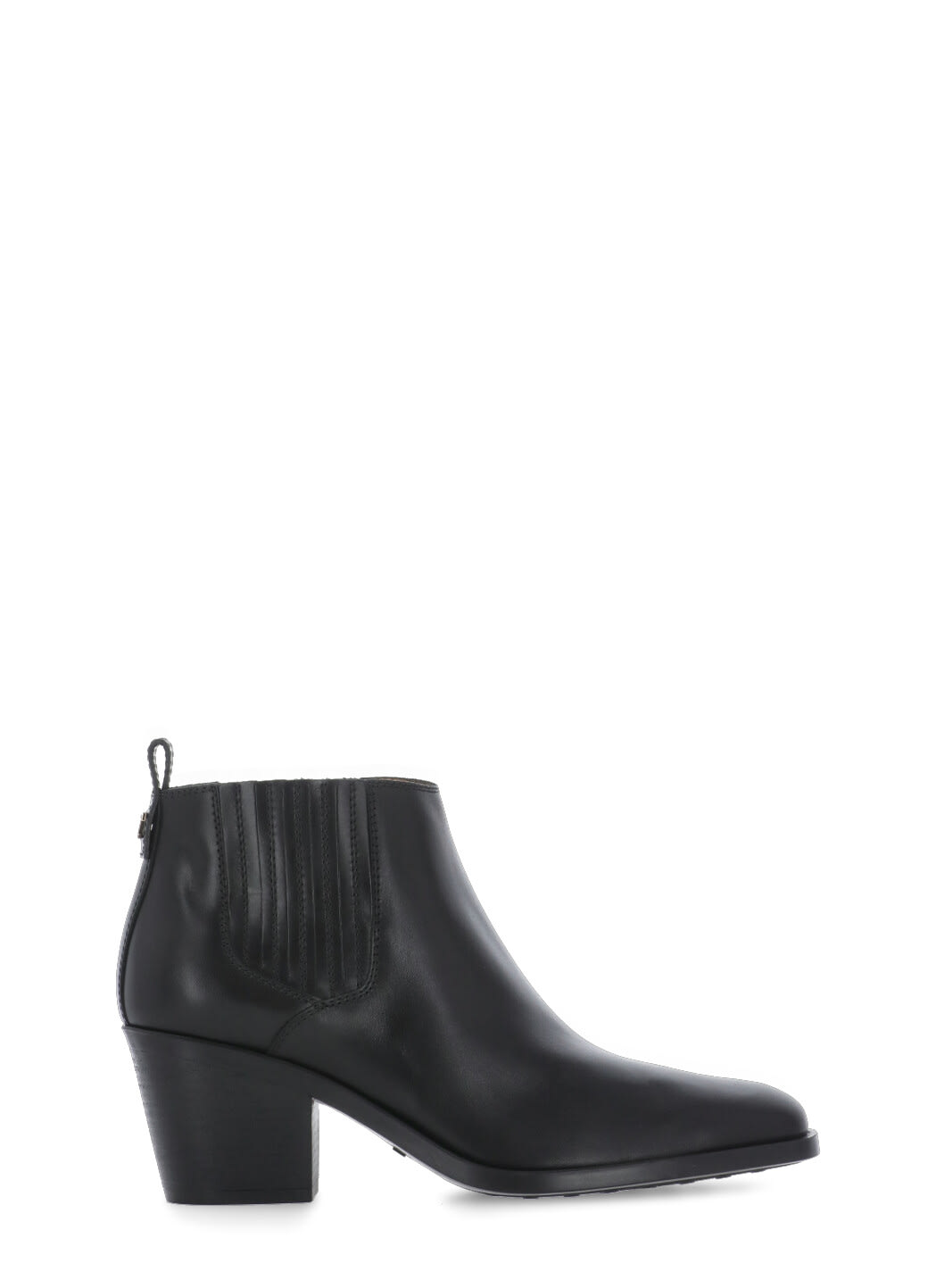 Shop Tod's Leather Boots In Black