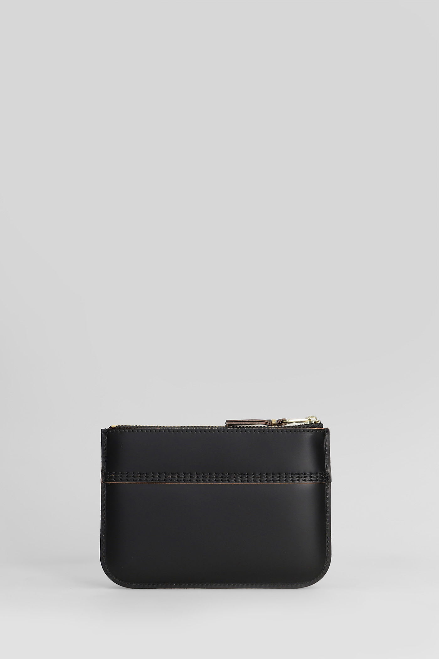 Comme Des Garçons Wallet In Black Leather In Black