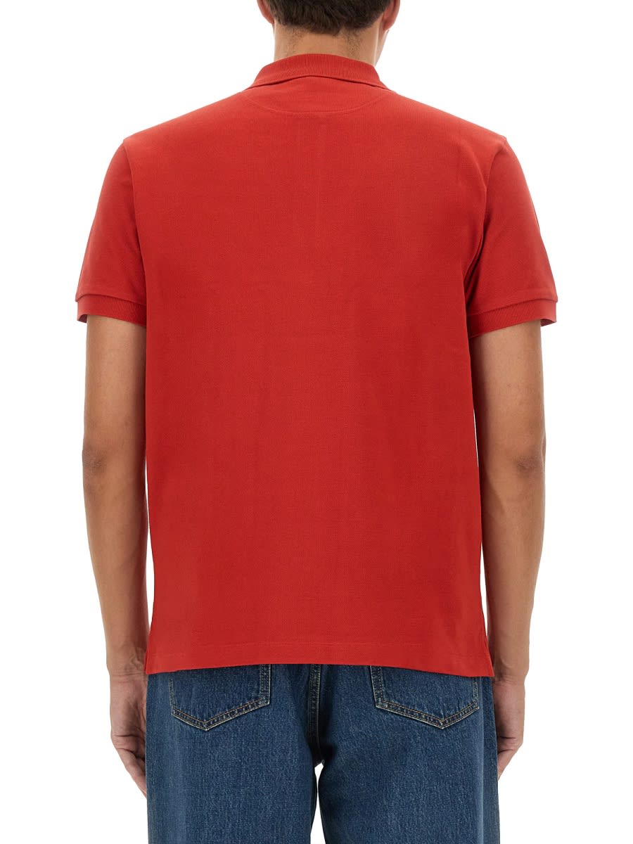 Shop Bally Polo With Logo In Red