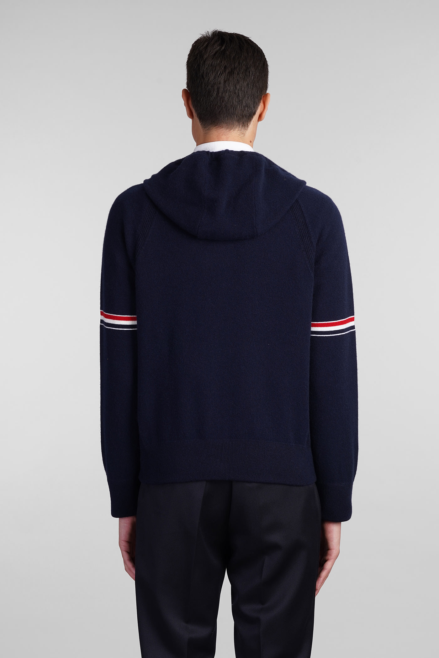 Shop Thom Browne Sweatshirt In Blue Cashmere