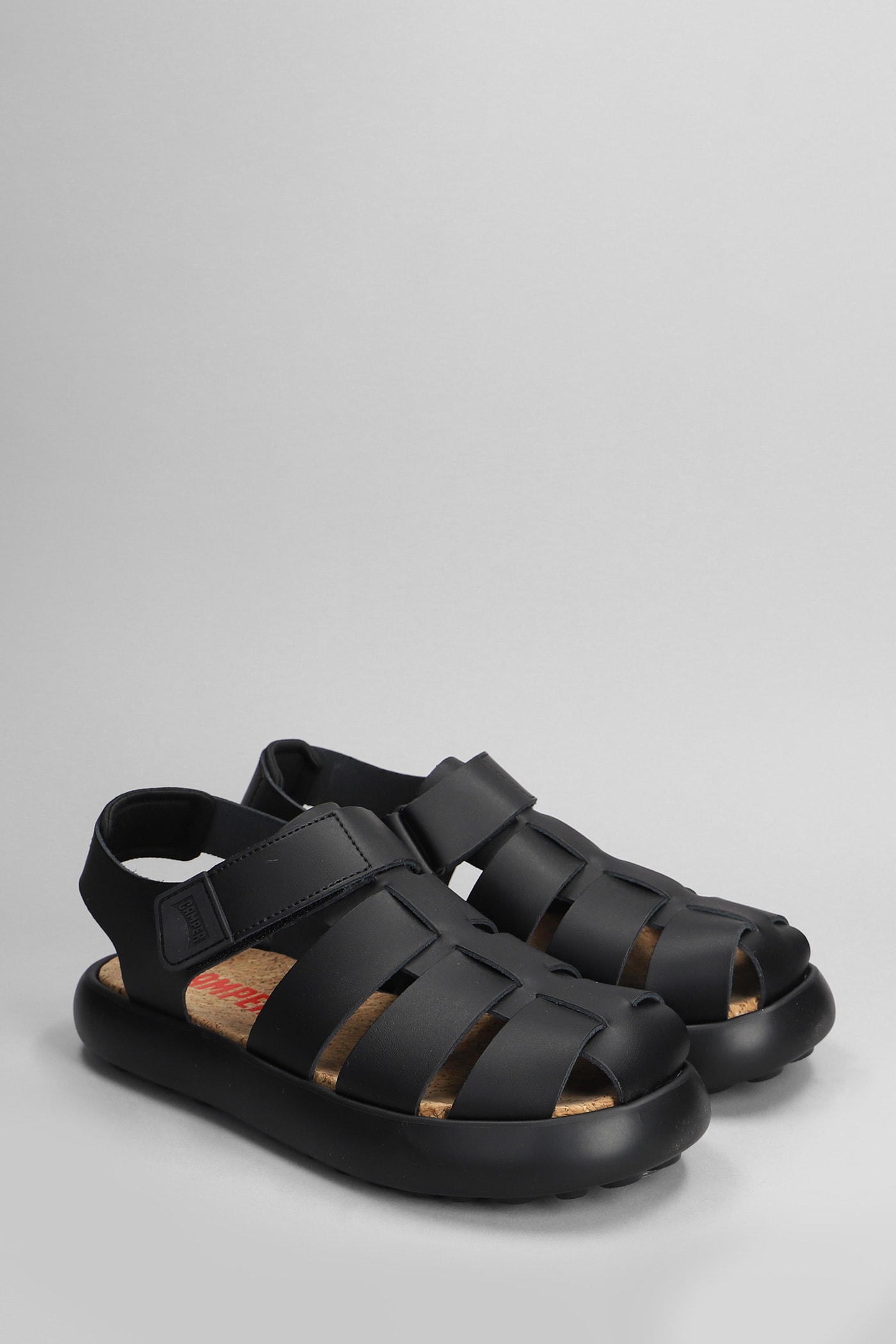 Shop Camper Flota Sandals In Black Leather