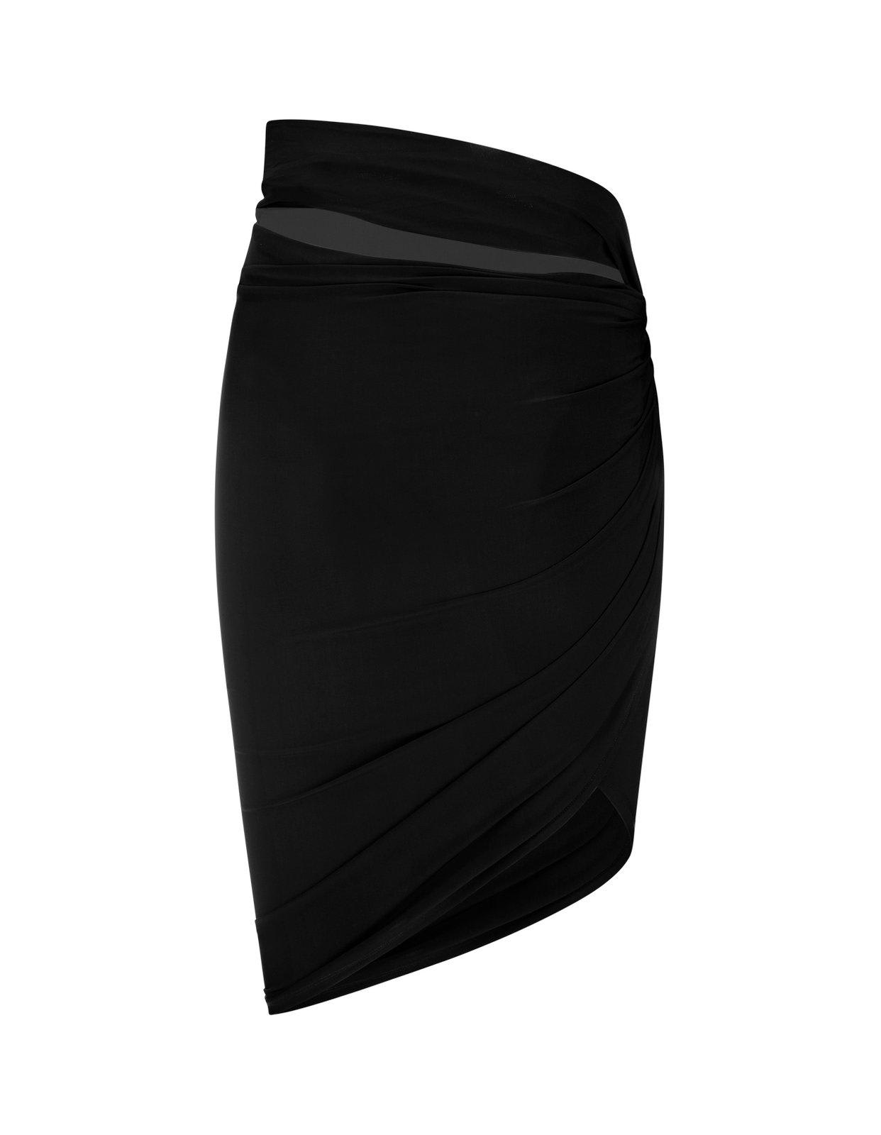 Shop Jacquemus Draped Mini Skirt In Black