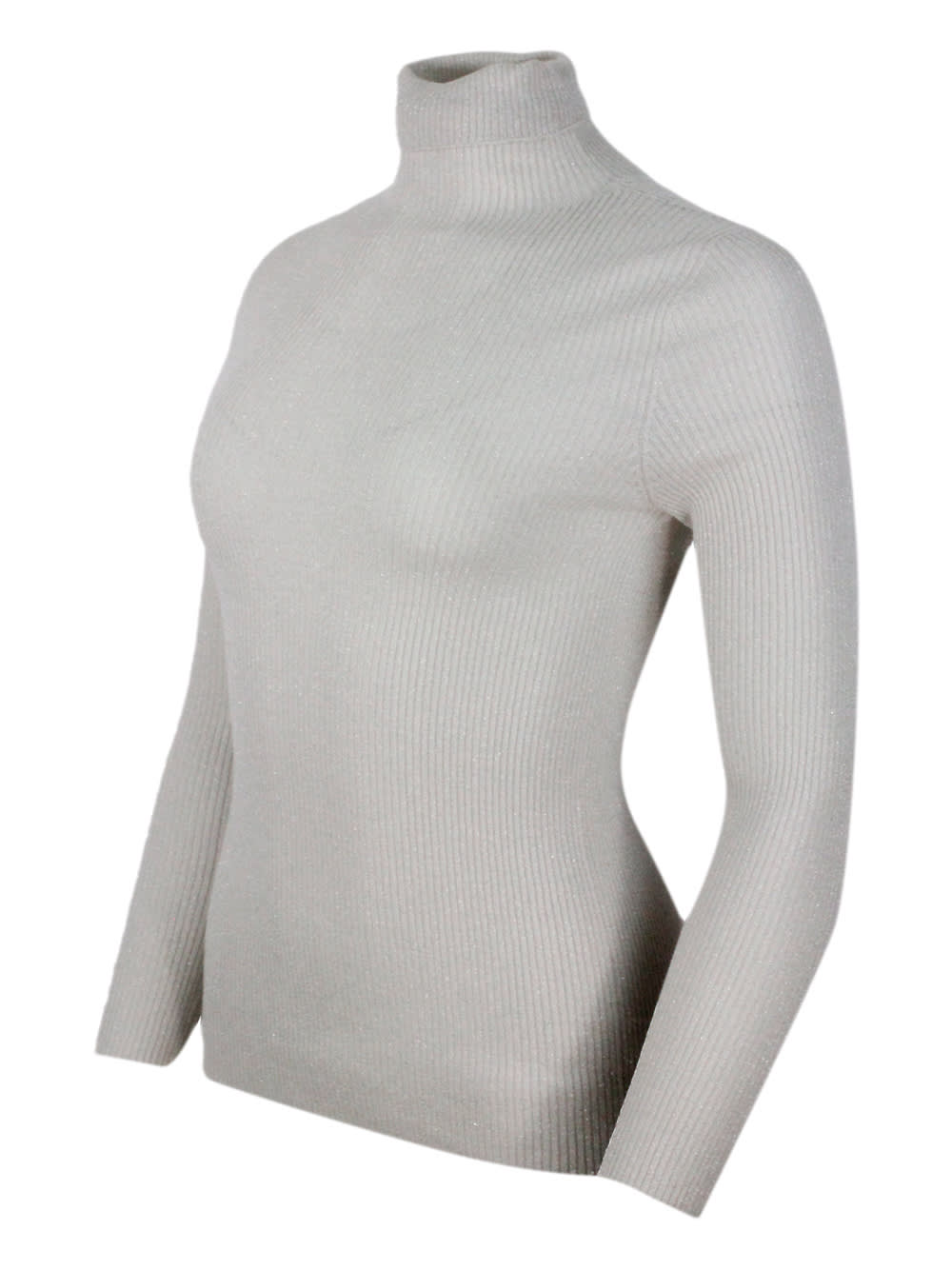 Fabiana Filippi Wool Blend Crewneck In Gray